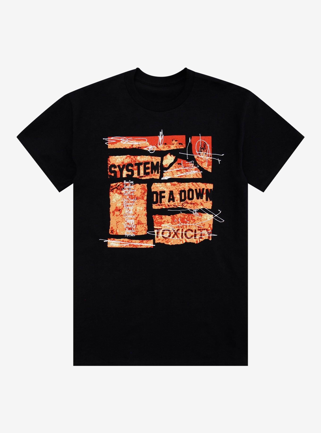 System Of A Down Toxicity Tracklisting T-Shirt | Trending Graphic Tee For Fans