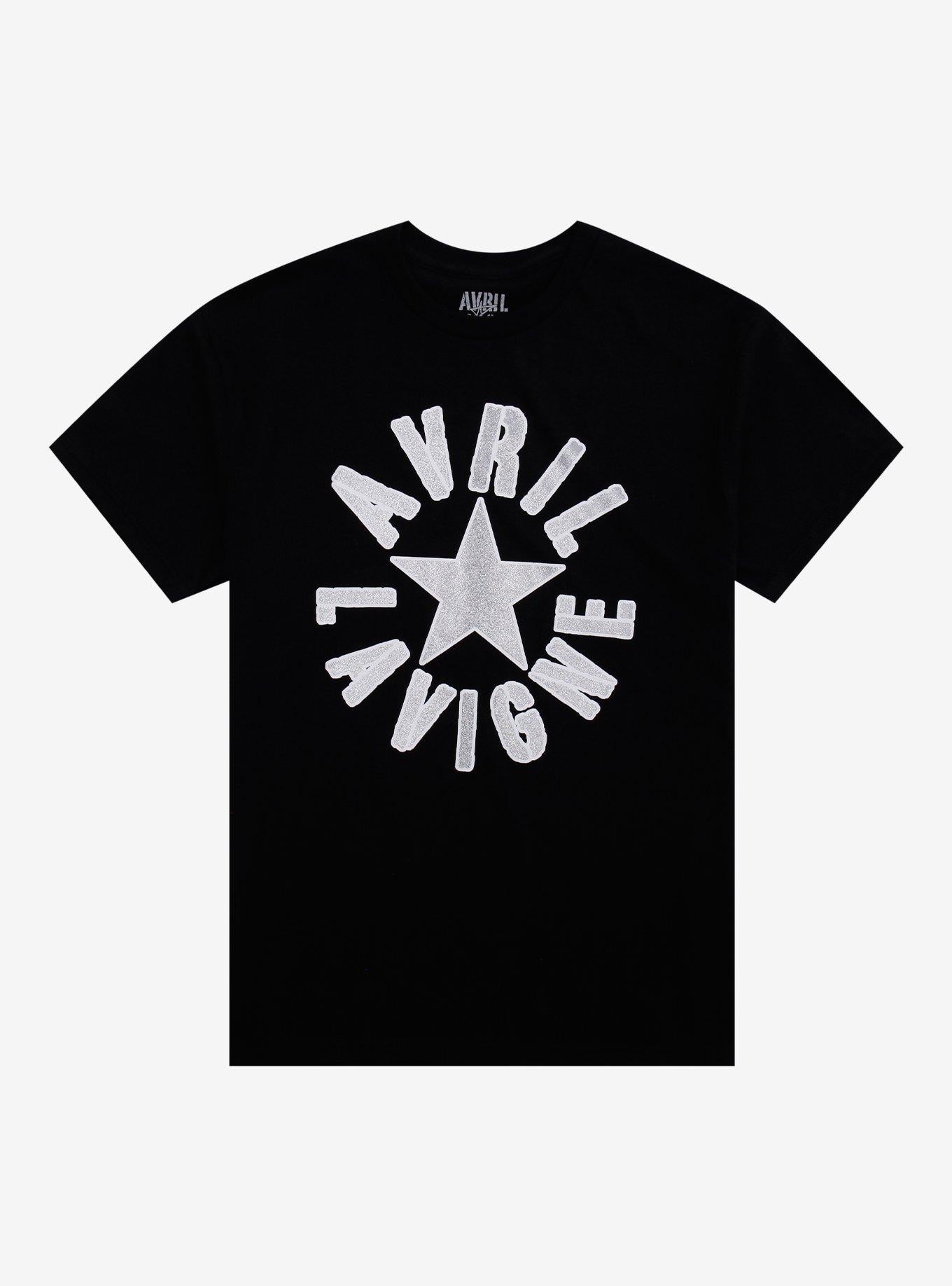 Avril Lavigne Glitter Star Logo T-Shirt | Trending Graphic Tee For Fans