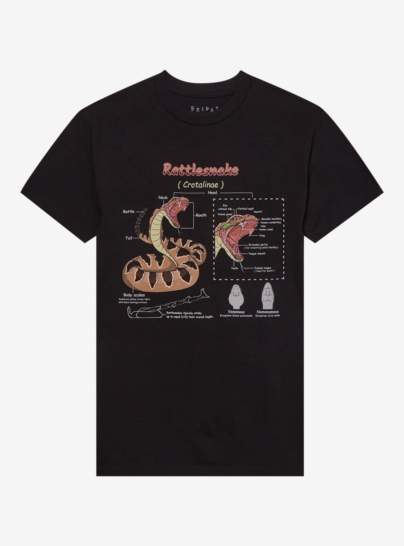 Rattlesnake Info By Friday Jr T-Shirt | Trending Graphic Tee For Fans