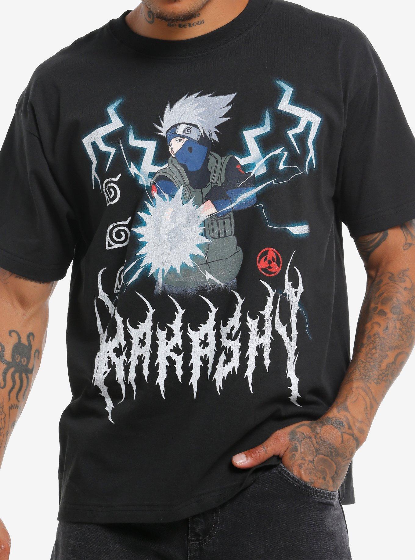 Naruto Shippuden Kakashi Lightning Boxy T-Shirt | Trending Graphic Tee For Fans