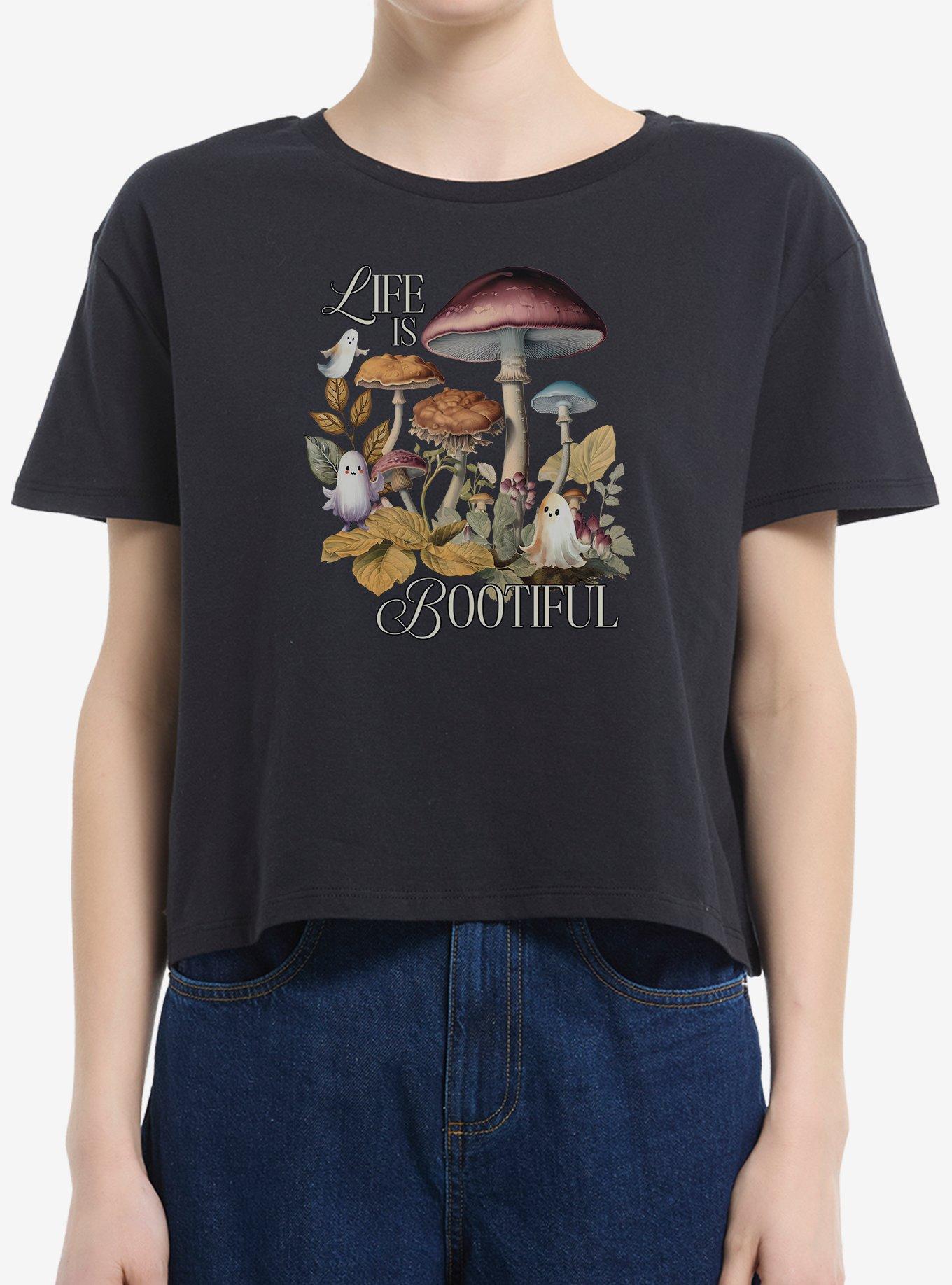 Life Is Bootiful Girls Boxy Crop T-Shirt | Trending Graphic Tee For Fans