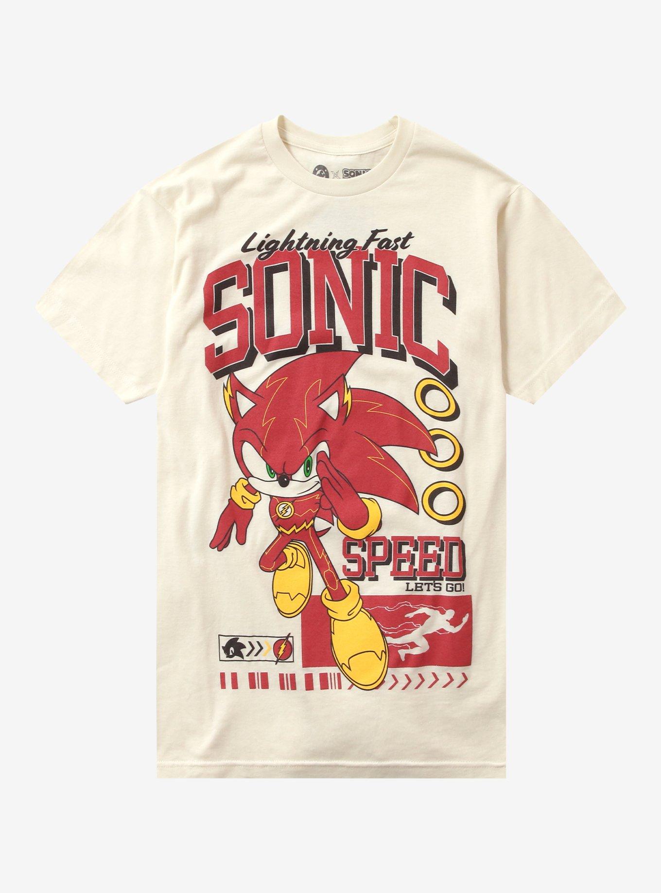 DC Comics Flash X Sonic The Hedgehog T-Shirt | Trending Graphic Tee For Fans