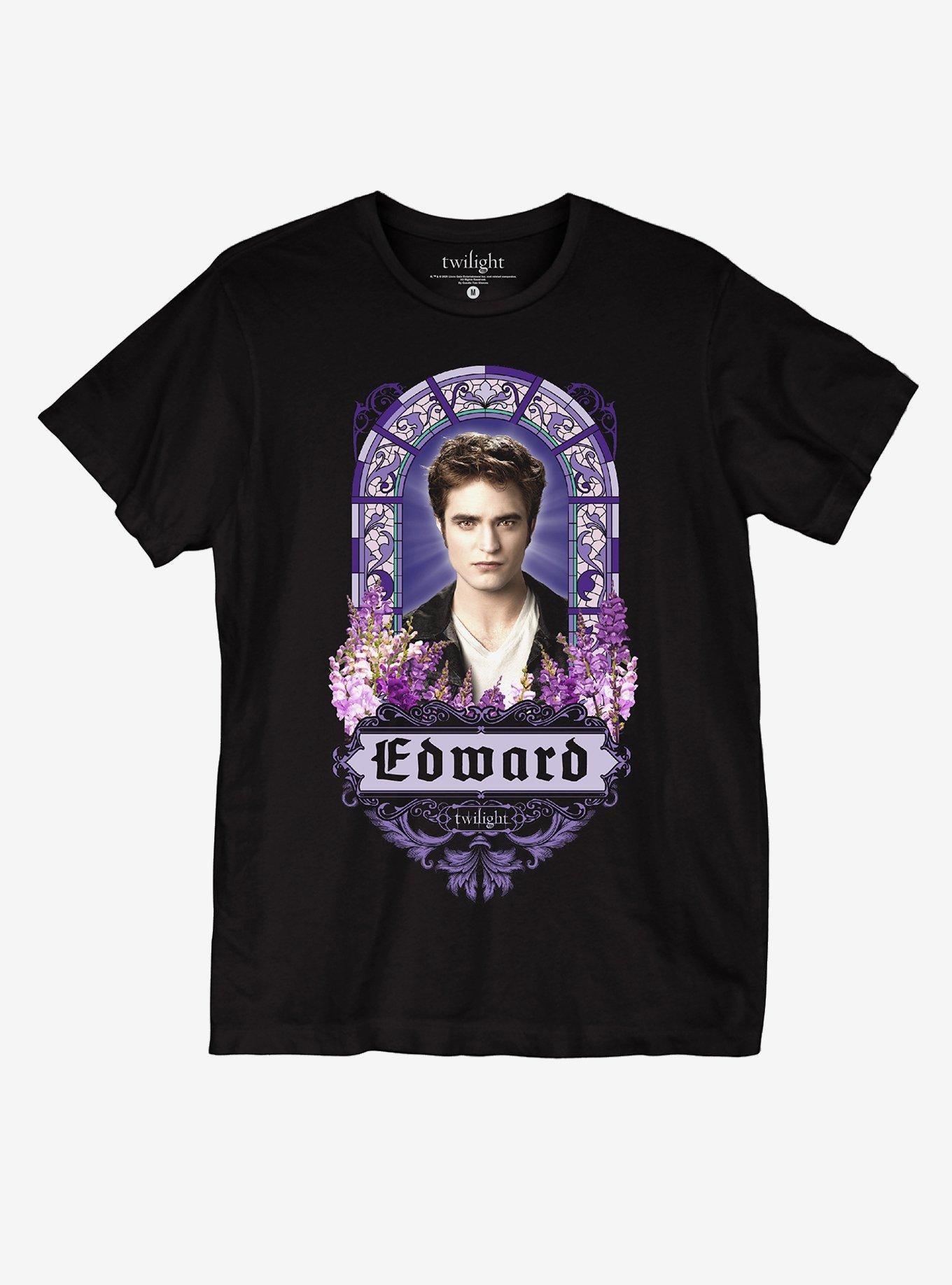 Twilight Edward Stained Glass Portrait Girls T-Shirt | Trending Graphic Tee For Fans