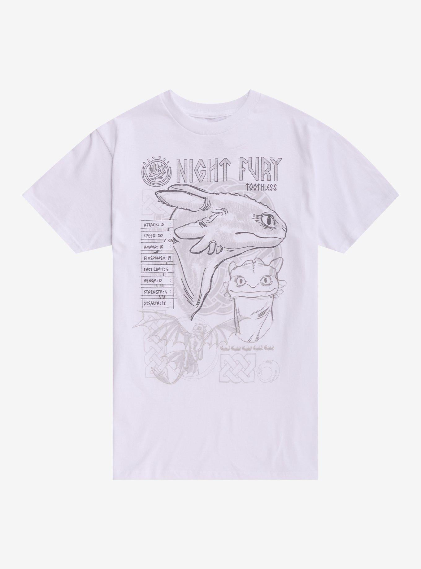 How To Train Your Dragon Night Fury Stats Girls T-Shirt | Trending Graphic Tee For Fans