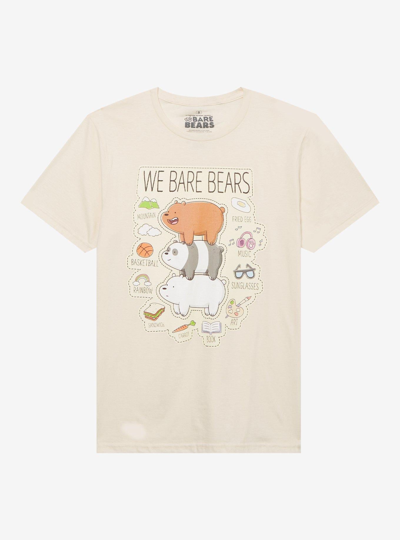 We Bare Bears Stack Icons Girls T-Shirt | Trending Graphic Tee For Fans