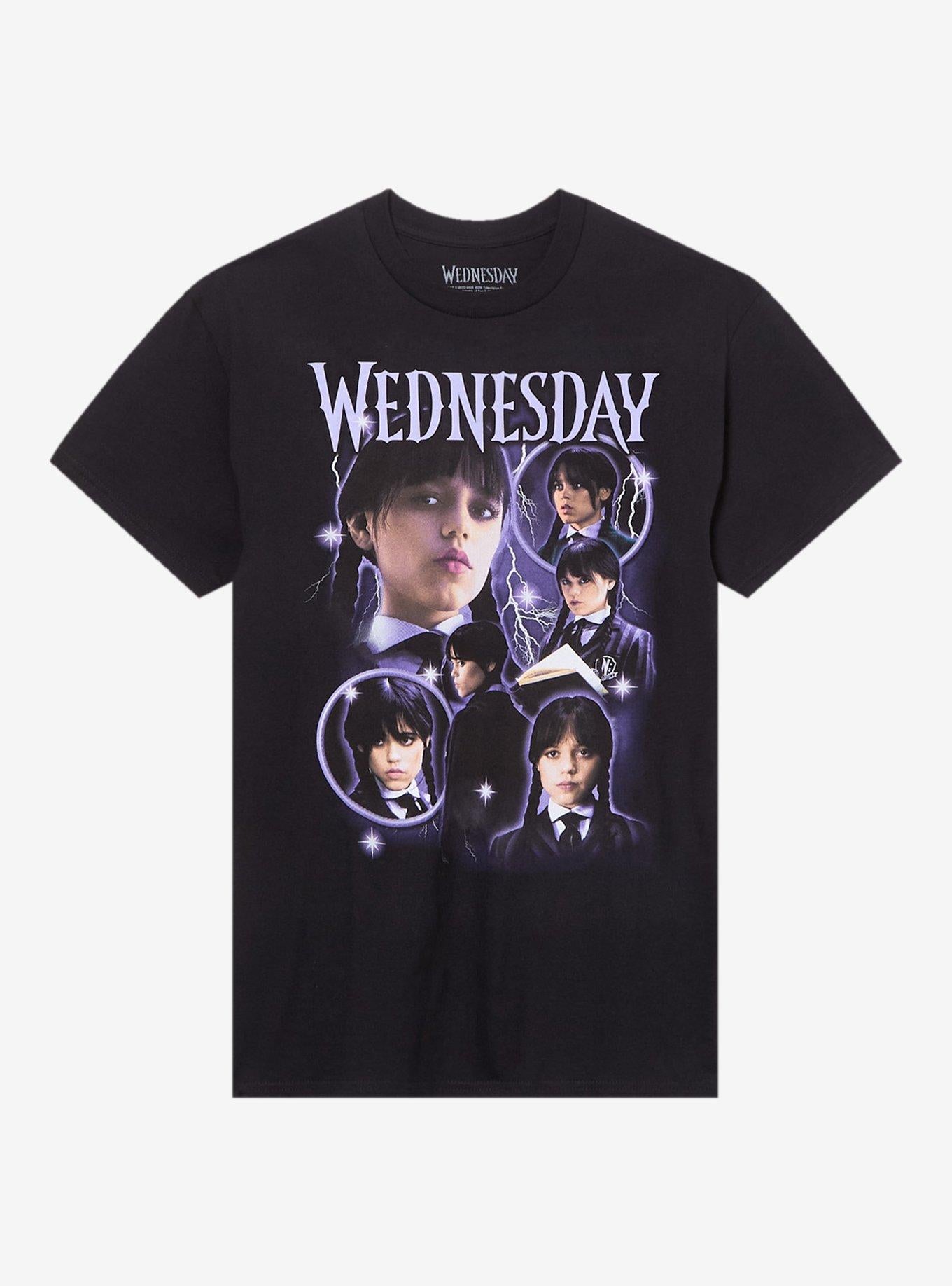 Wednesday Purple Collage T-Shirt | Trending Graphic Tee For Fans