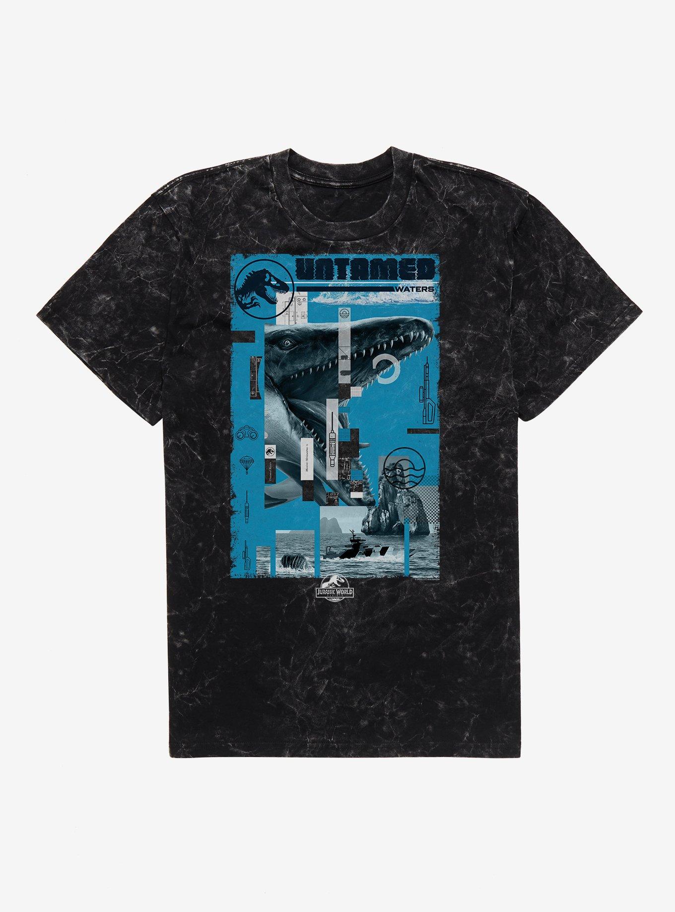 Jurassic World Rebirth Untamed Waters Mineral Wash T-Shirt | Trending Graphic Tee For Fans