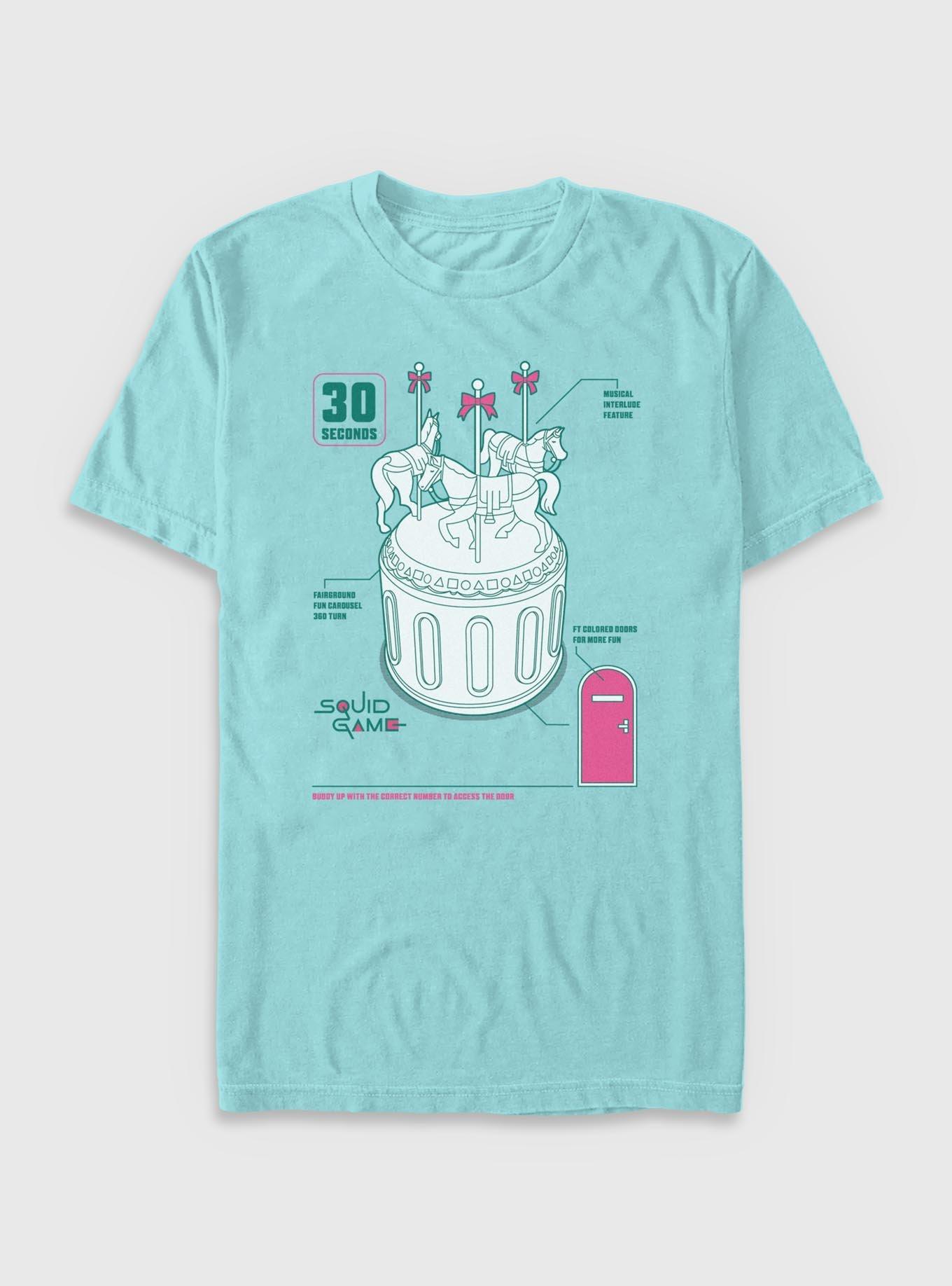 Squid Game Carousel Garment Dye T-Shirt | Trending Graphic Tee For Fans