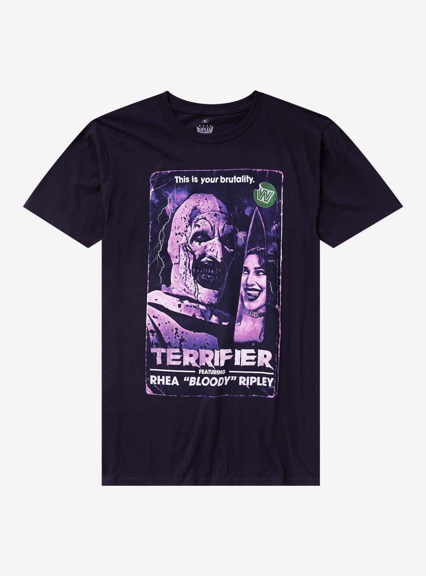 WWE Rhea Ripley X Terrfier Knife T-Shirt | Trending Graphic Tee For Fans