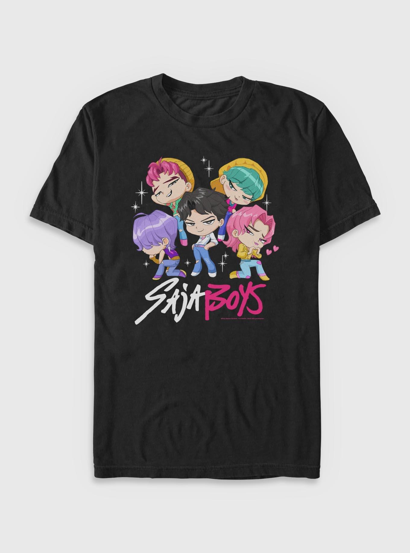 KPop Demon Hunters Saja Boys Chibi Group T-Shirt | Trending Graphic Tee For Fans