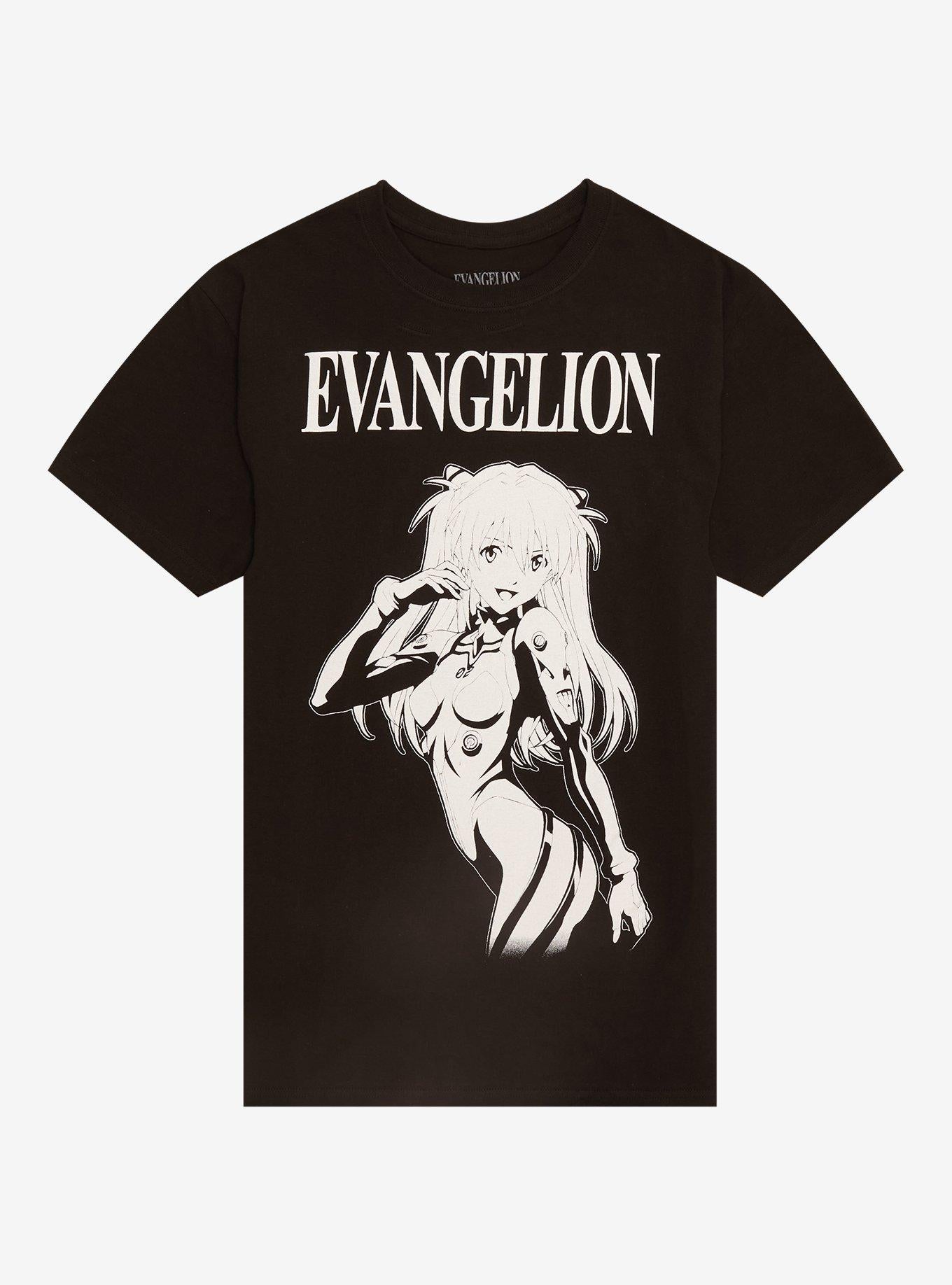 Neon Genesis Evangelion Asuka Black & White T-Shirt | Trending Graphic Tee For Fans