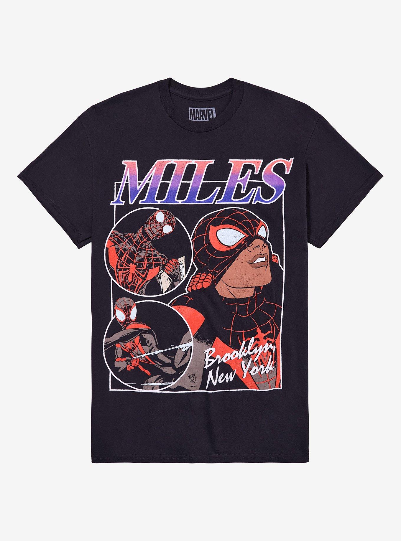 Marvel Spider-Man Miles Morales Collage T-Shirt | Trending Graphic Tee For Fans