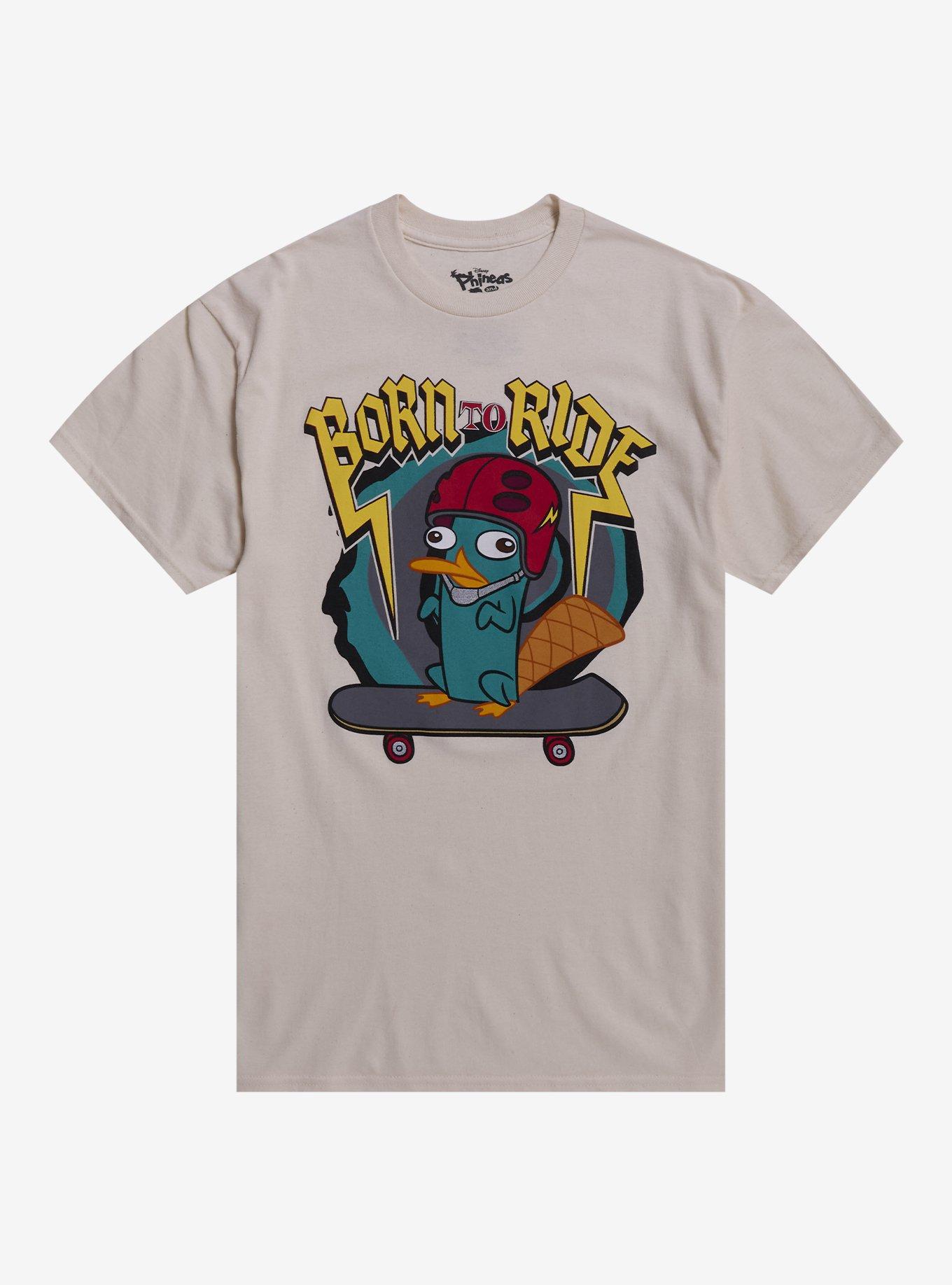 Disney Phineas And Ferb Perry Skateboard T-Shirt | Trending Graphic Tee For Fans