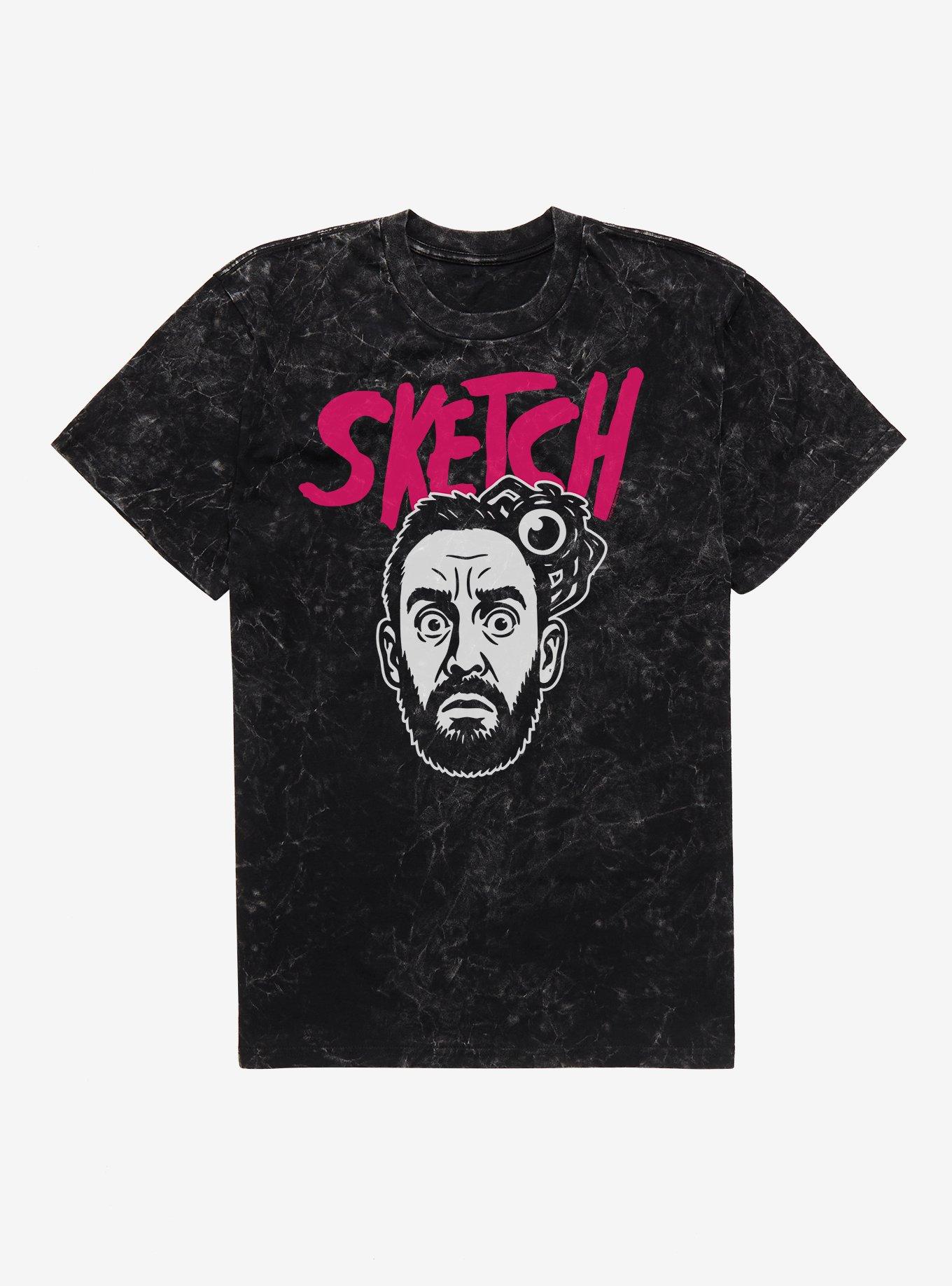 Sketch Tony Pink Logo Mineral Wash T-Shirt | Trending Graphic Tee For Fans
