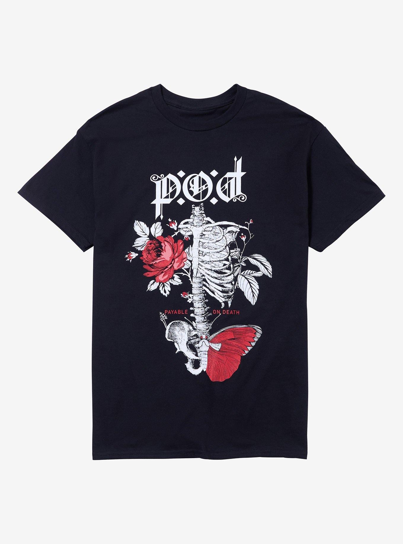 P.O.D. Floral Skeleton T-Shirt | Trending Graphic Tee For Fans