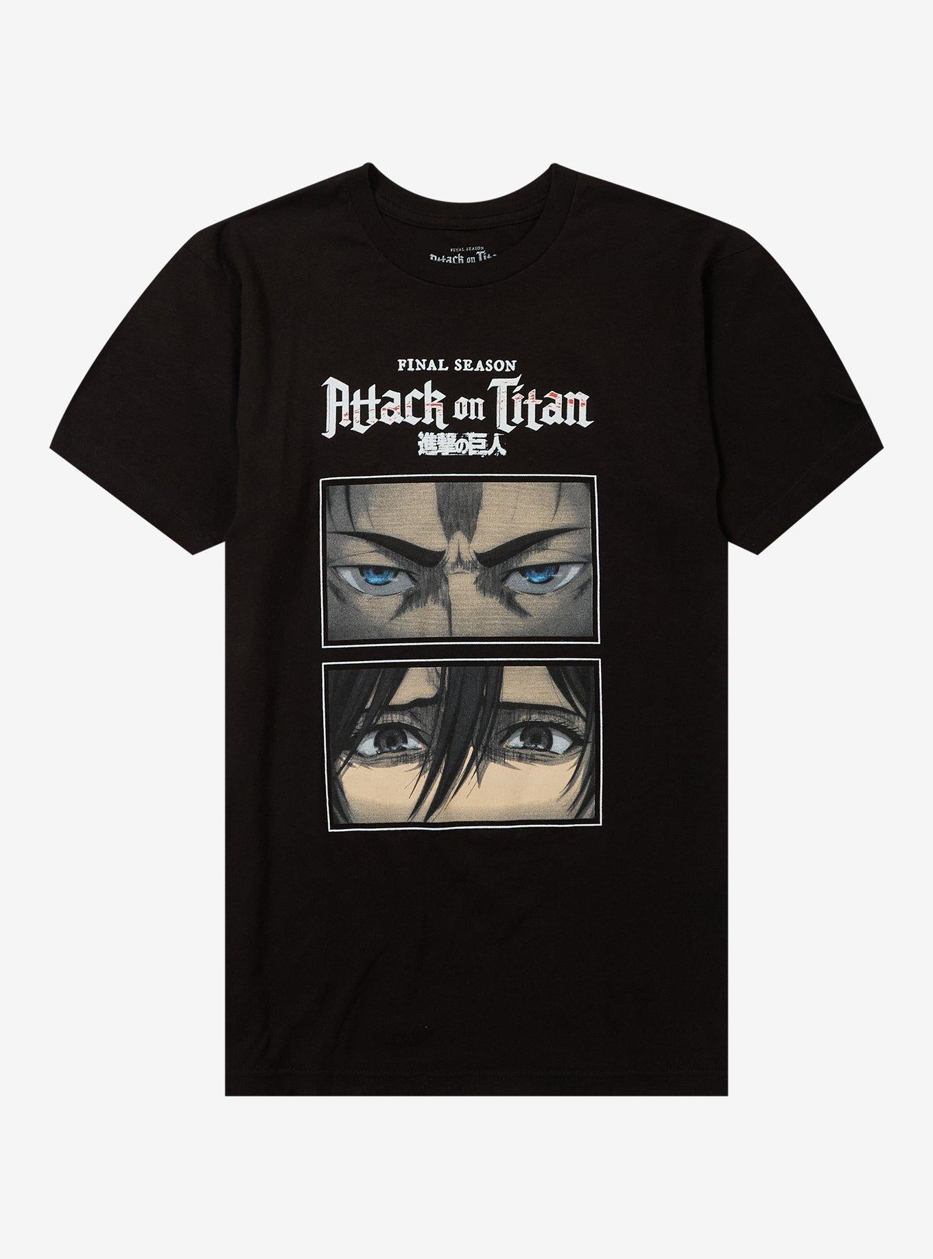 Attack On Titan Eren & Mikasa Eyes T-Shirt | Trending Graphic Tee For Fans