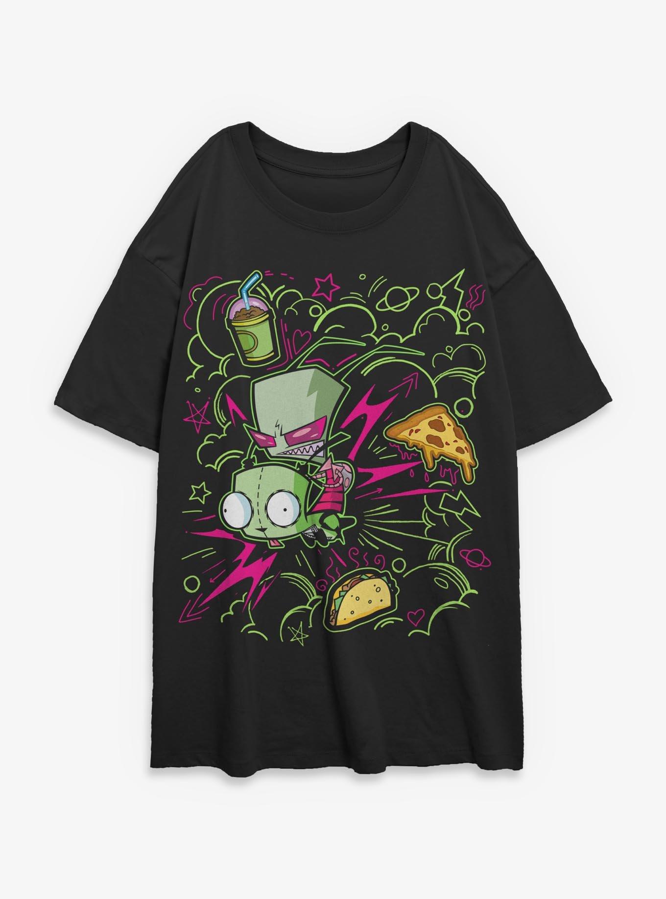 Invader ZIM Doodle Zim Girls Oversized T-Shirt | Trending Graphic Tee For Fans