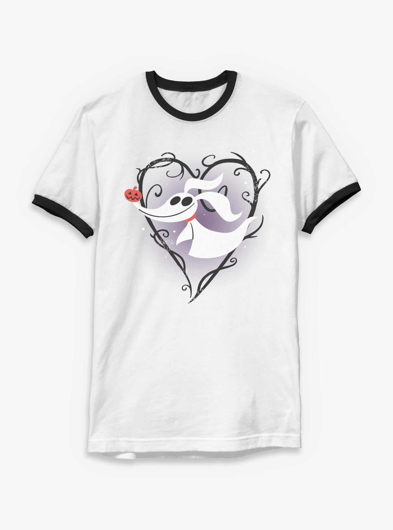 Disney The Nightmare Before Christmas Zero Pumpkin Nose Ringer T-Shirt | Trending Graphic Tee For Fans