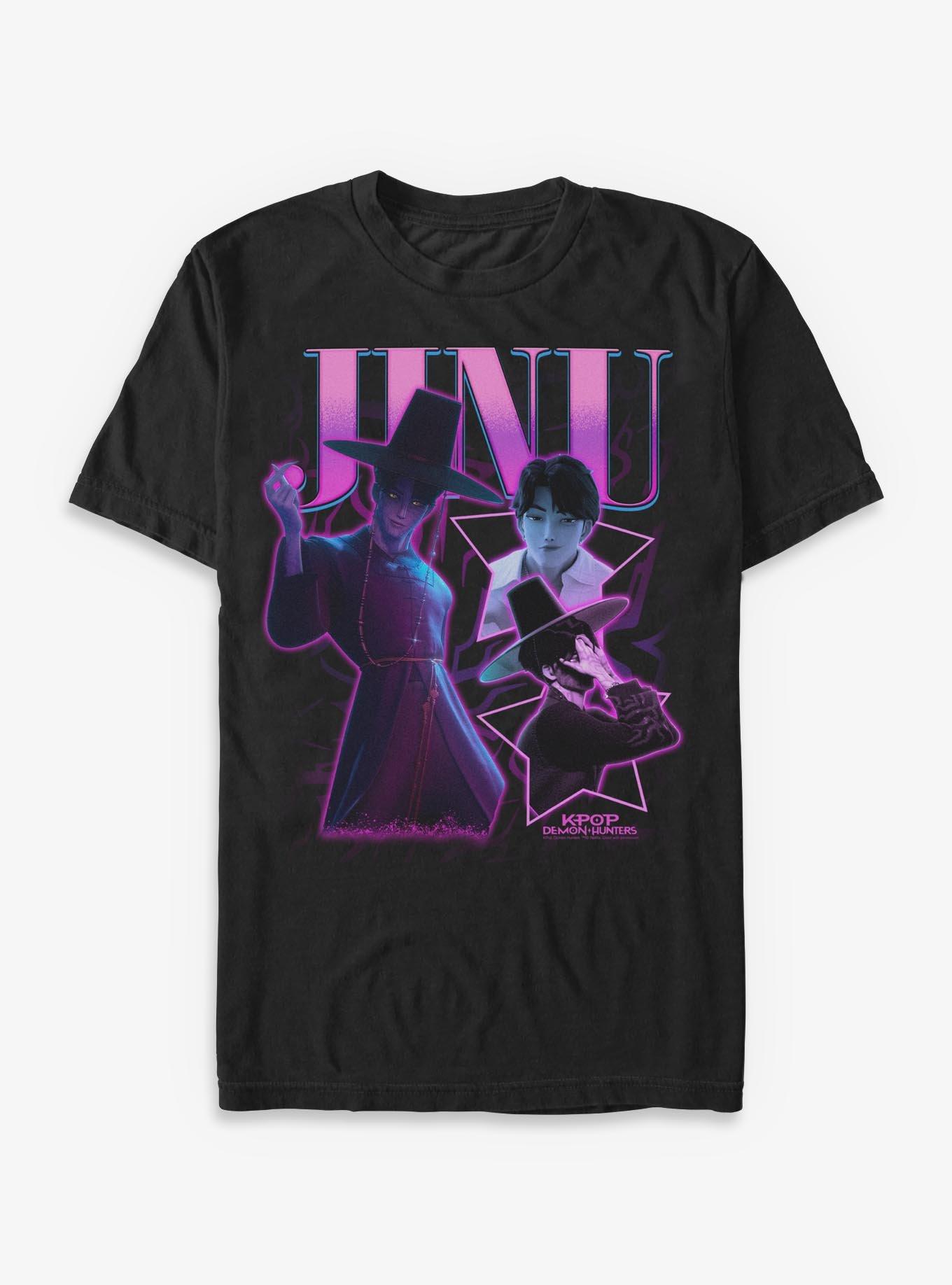 KPop Demon Hunters Saja Boys Jinu Collage T-Shirt | Trending Graphic Tee For Fans