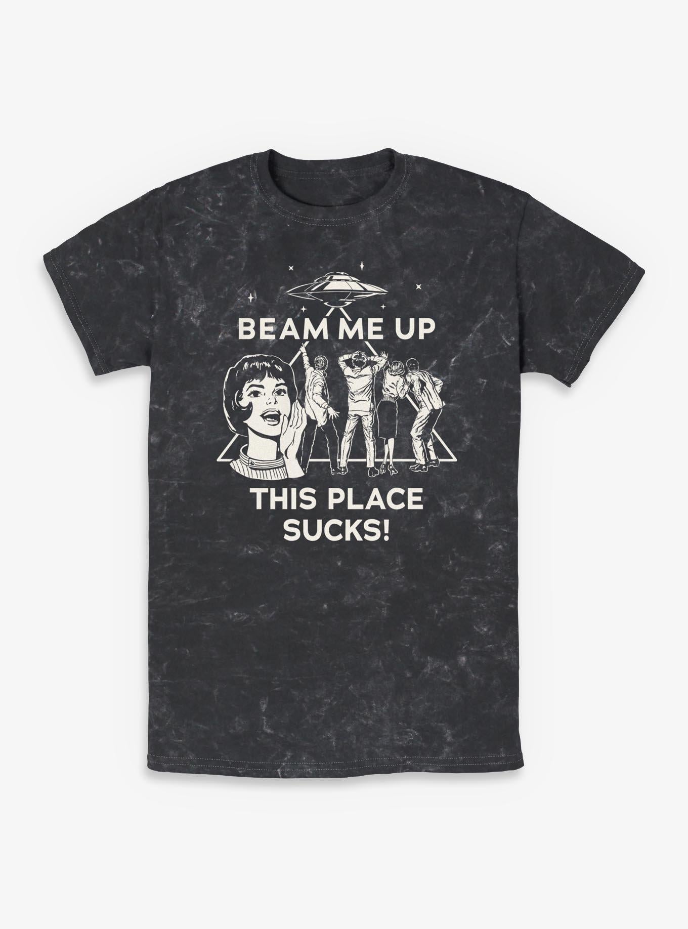 Stranger Things This Place Sucks! Mineral Wash T-Shirt | Trending Graphic Tee For Fans