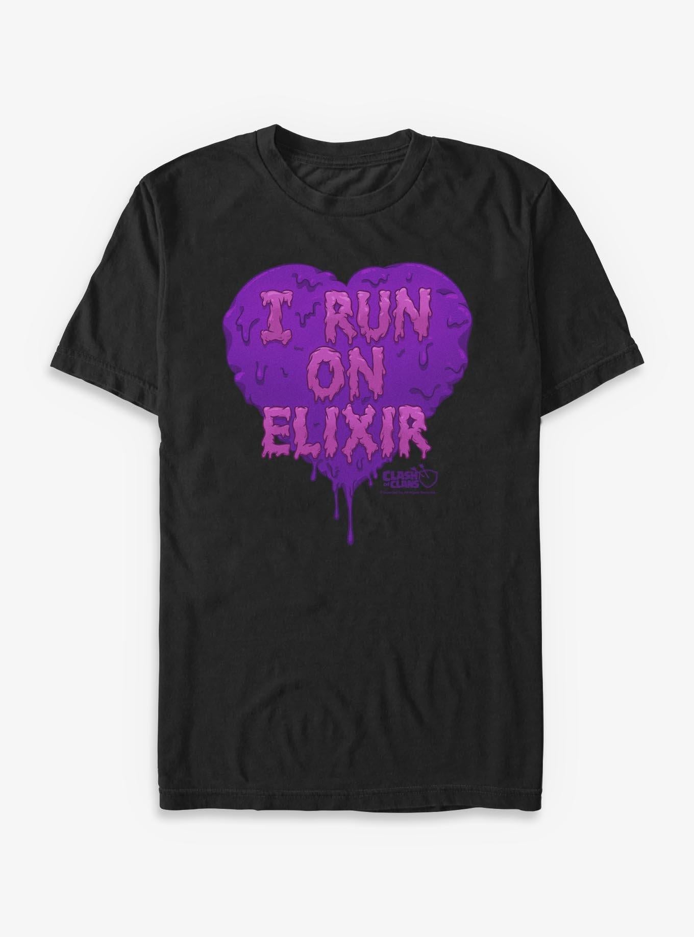 Clash of Clans I Run On Elixir T-Shirt | Trending Graphic Tee For Fans