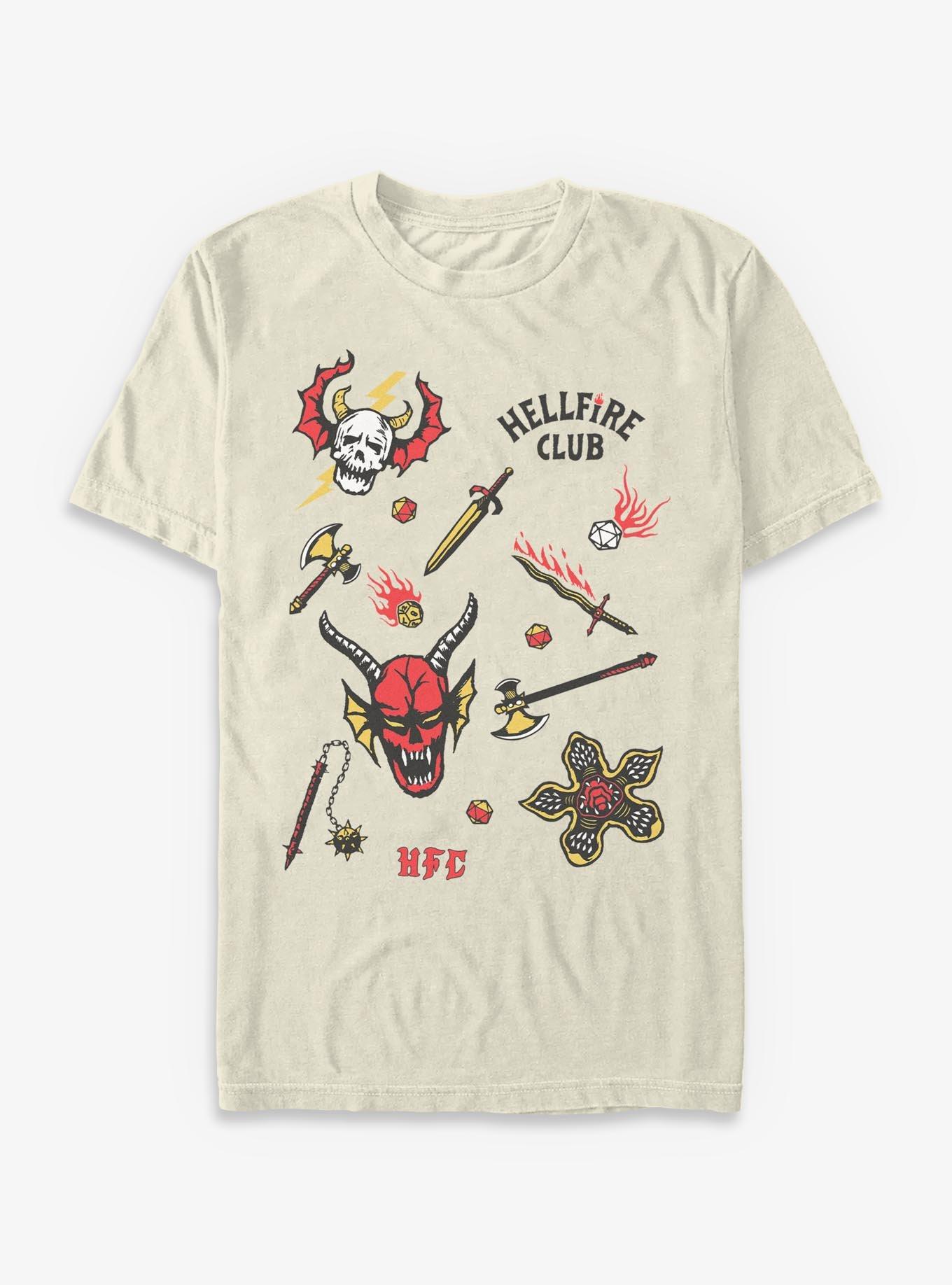 Stranger Things Tattoo Flash Sheet Garment Dye T-Shirt | Trending Graphic Tee For Fans