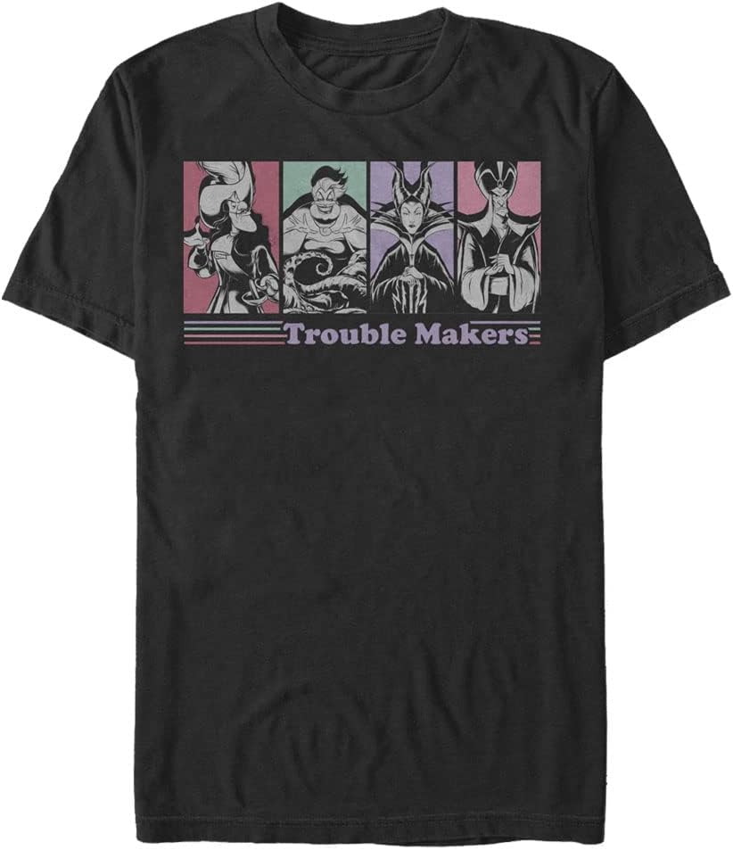 Disney Big & Tall Villains Trouble Maker Men's Tops Short Sleeve Tee Shirt T-Shirt | Premium Quality | Comfort Daily Wea...