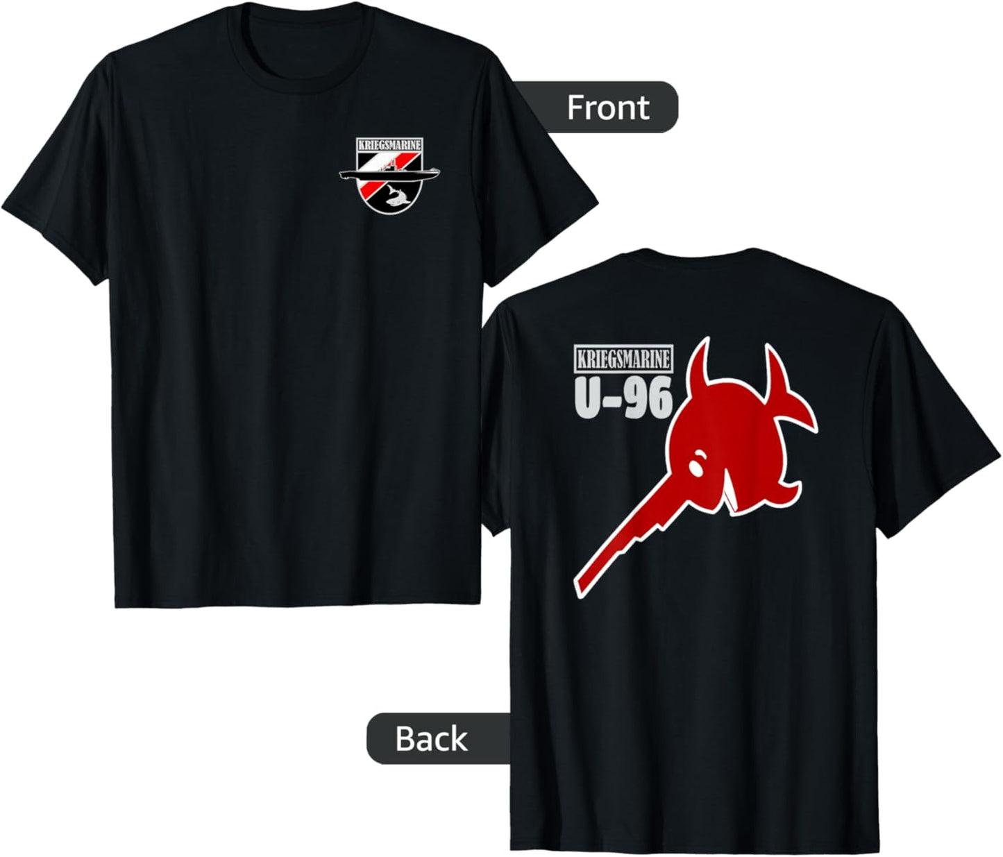 WW2 German Submarine U-96 U-boat Kriegsmarine Front&Back Apparel | Best Seller Pick | Must-Have Style