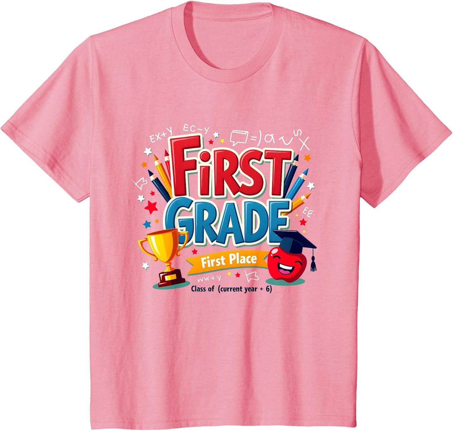 First Grade First Place 1st Grade Boy Achievement Trophy Apparel | Top Conversion Title | Customer Favorite