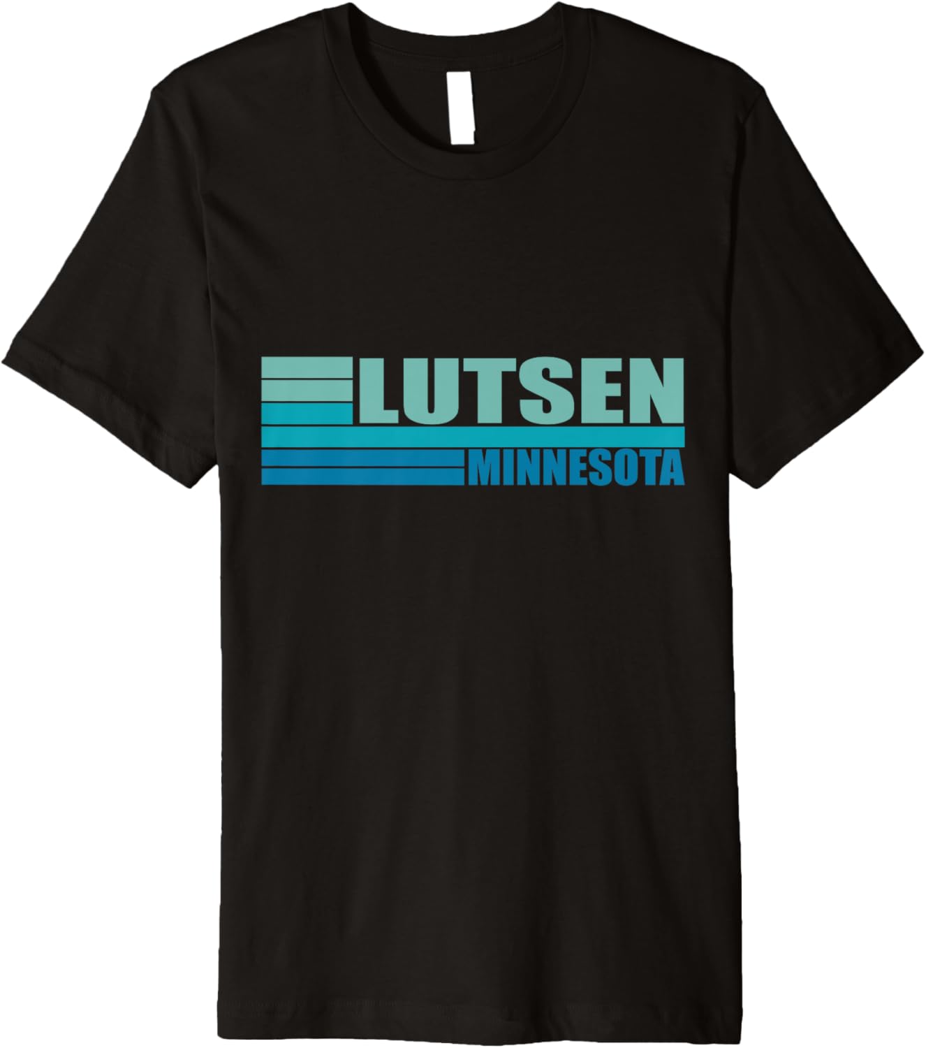 Blue Retro Vintage Lutsen City Real Place in Minnesota MN Premium Apparel | US Viral Pick | Daily Wear Essential