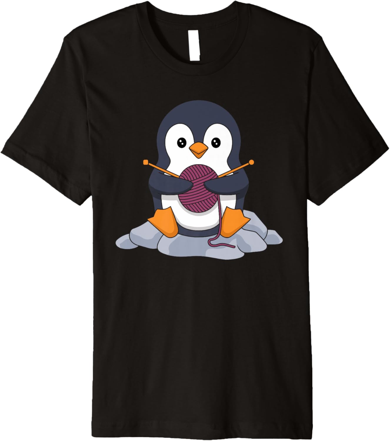 Knitting Penguin Embracing Cozy Yarn Craft Premium Yarn Supply | Viral US Pick | Customer Favorite