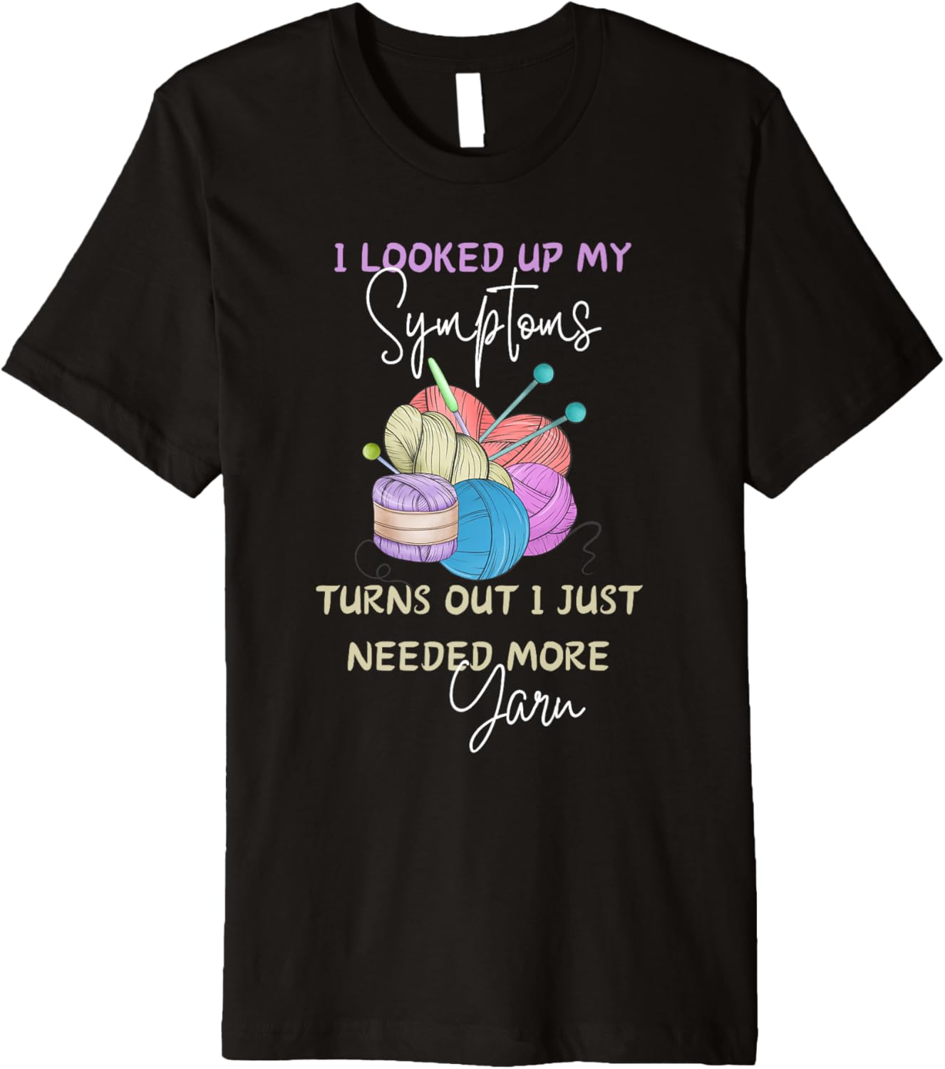Funny Knitting Tee Yarn Lover Cute Crafty Knitter Premium T-Shirt | High Search Volume | High CTR Title