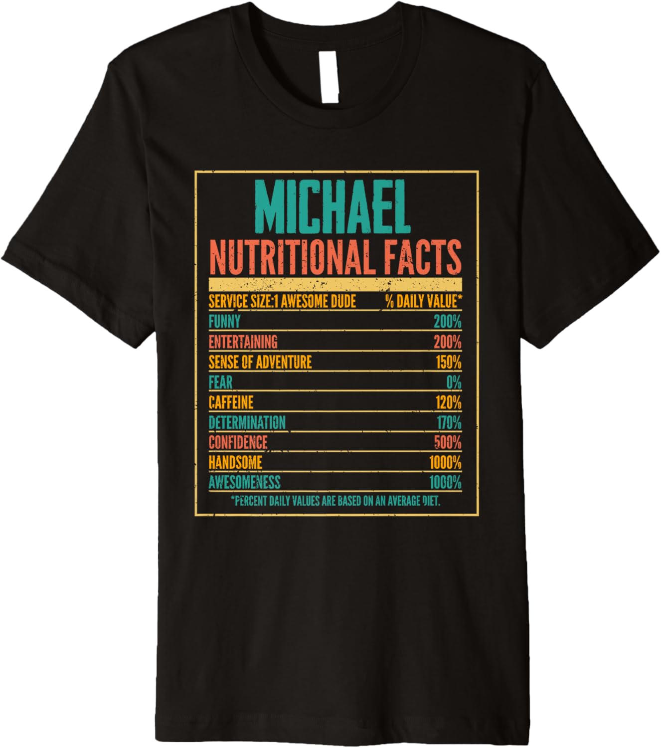 Michael Nutritiona Facts Premium Apparel | Premium Quality