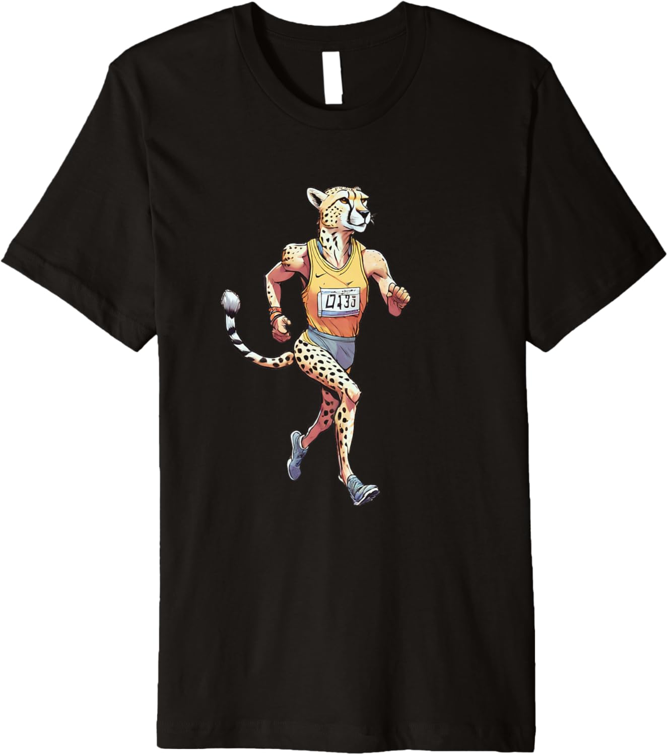 Marathon Runner Cheetah Running Sports Gift Men Women Kids Premium Apparel Comfort Fit Fan Favorite