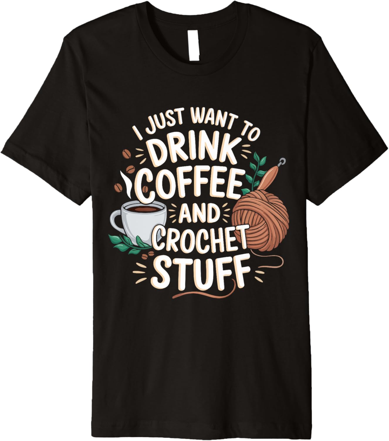 Drink Coffee and Crochet Lover Fun Yarn Art for Crafters Premium Yarn Supply | High Search Volume | Perfect for Crafters