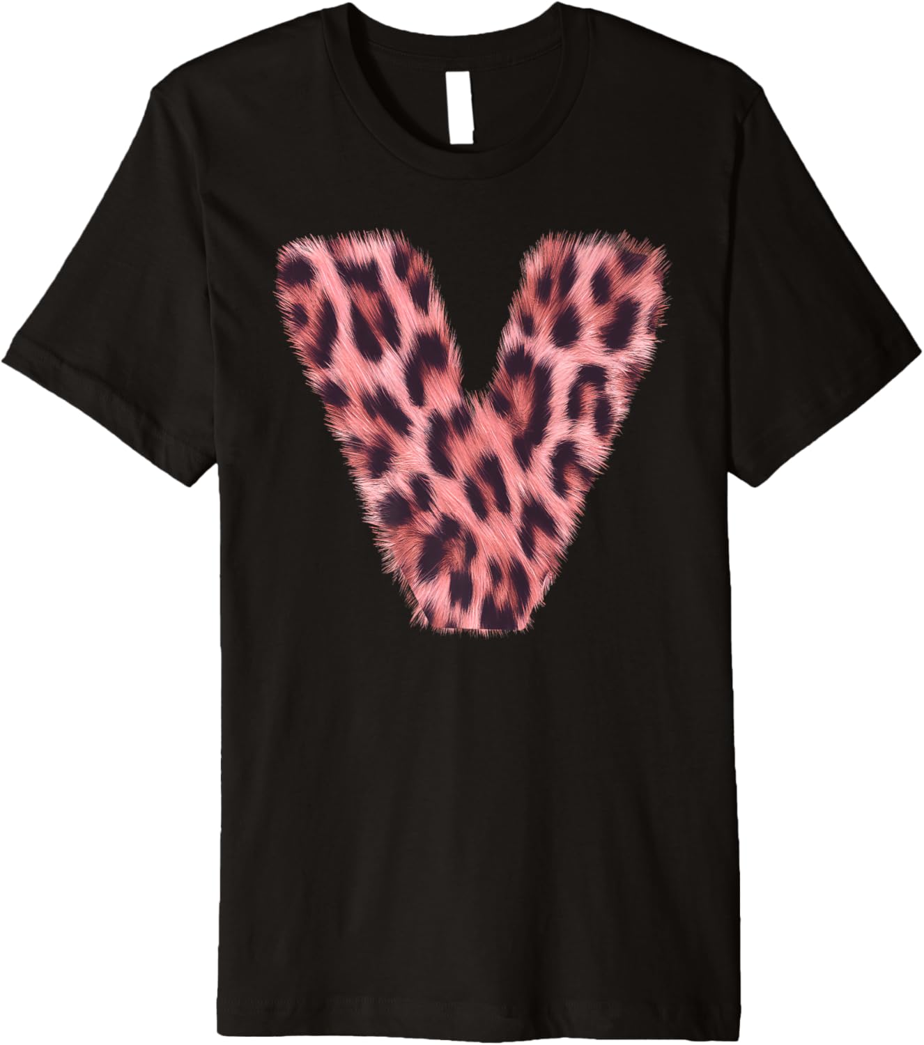 Letter V Cheetah Leopard Print Pink Initial Zebra Matching Premium Apparel Viral TikTok Find Best Seller Look