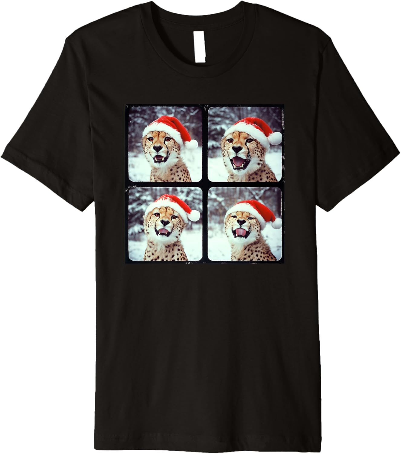 Cheetah With Santa Hat Zoo Animal Safari Cheetah Christmas Premium Apparel Trending US Hot Right Now