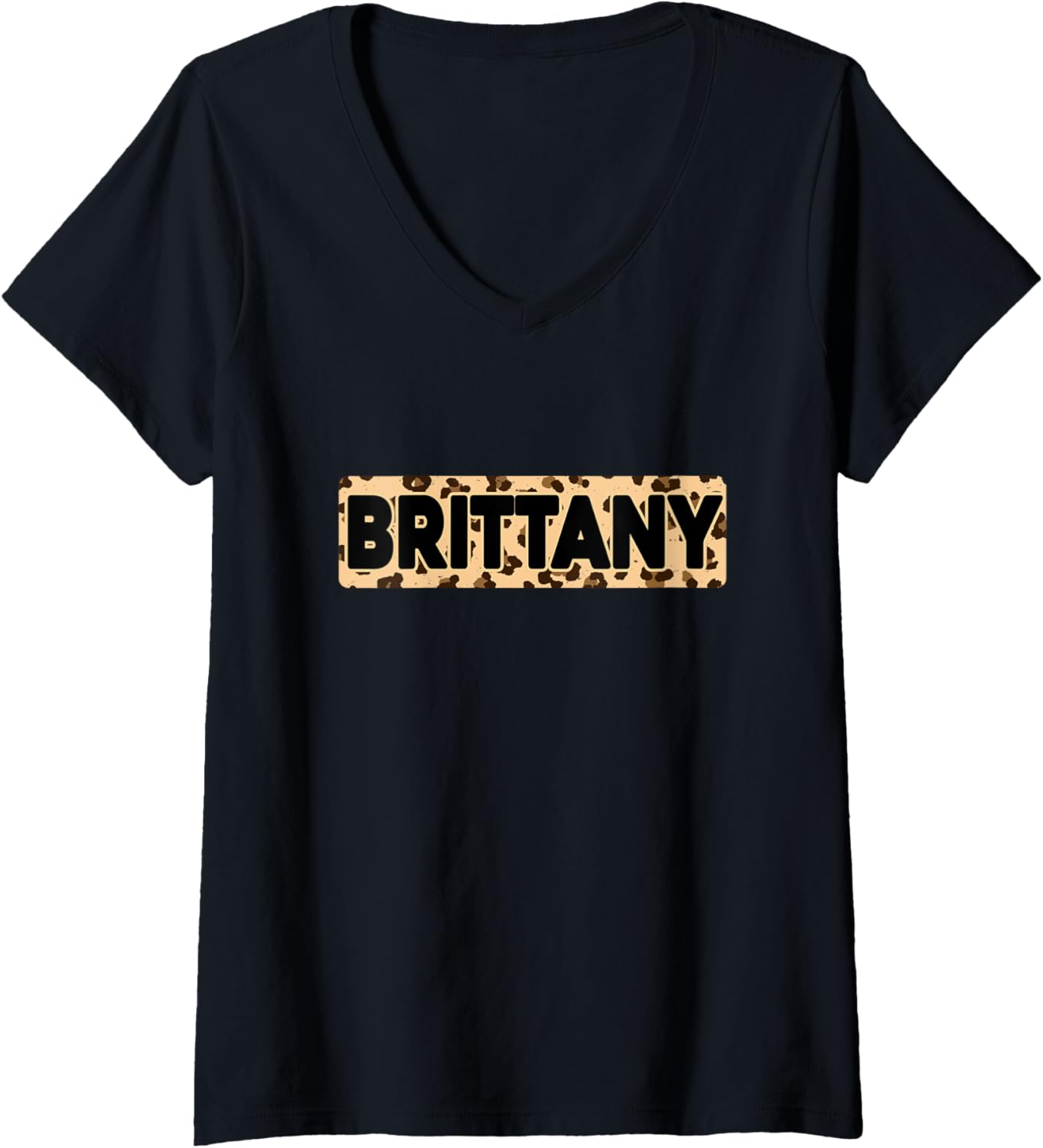 Funny Brittany Leopard Print Personalized Name Brittany V Neck Apparel Trending US Fan Favorite