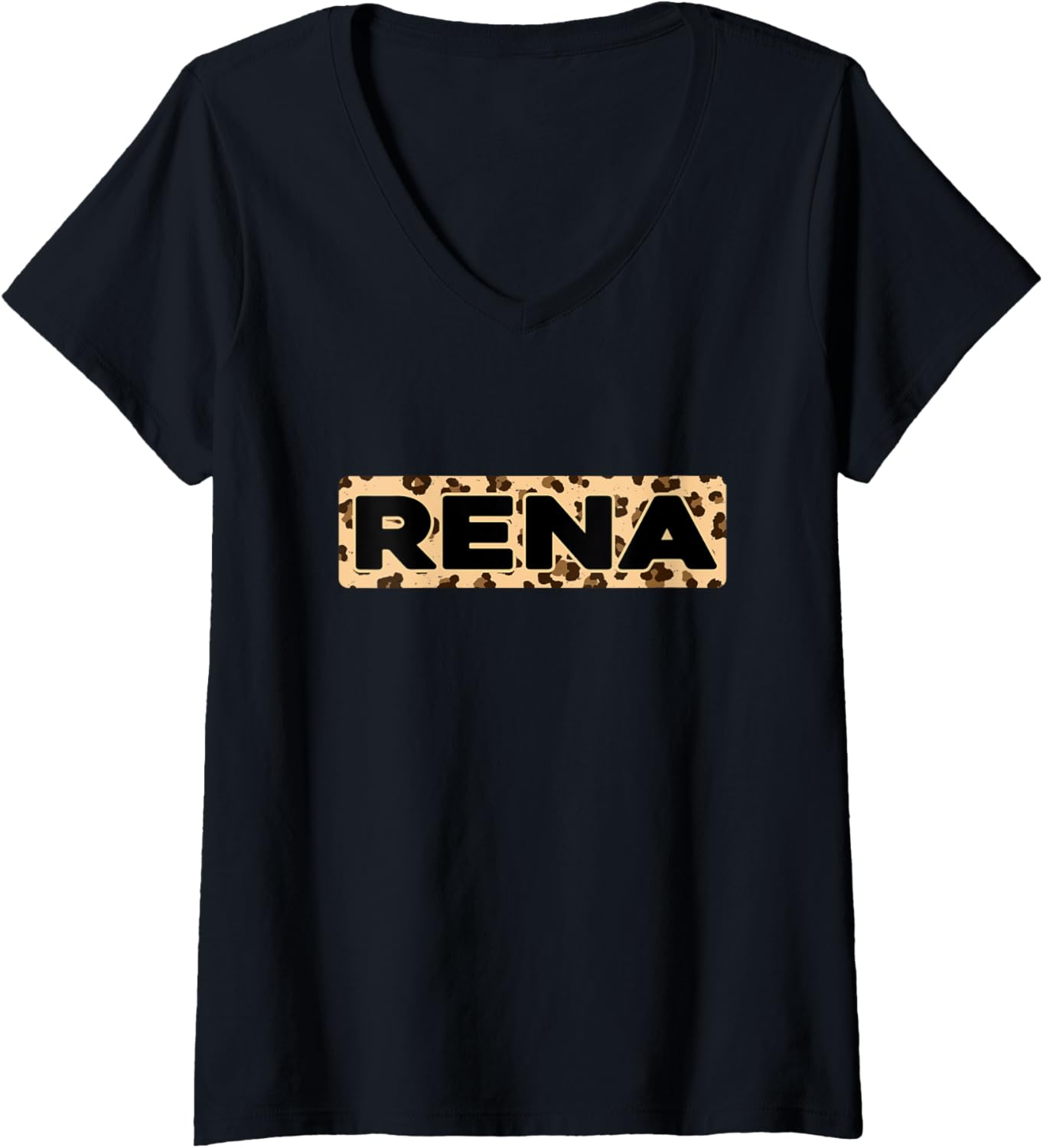 Funny Rena Leopard Print Personalized Name Rena V Neck Apparel High Search Demand Gift Ready