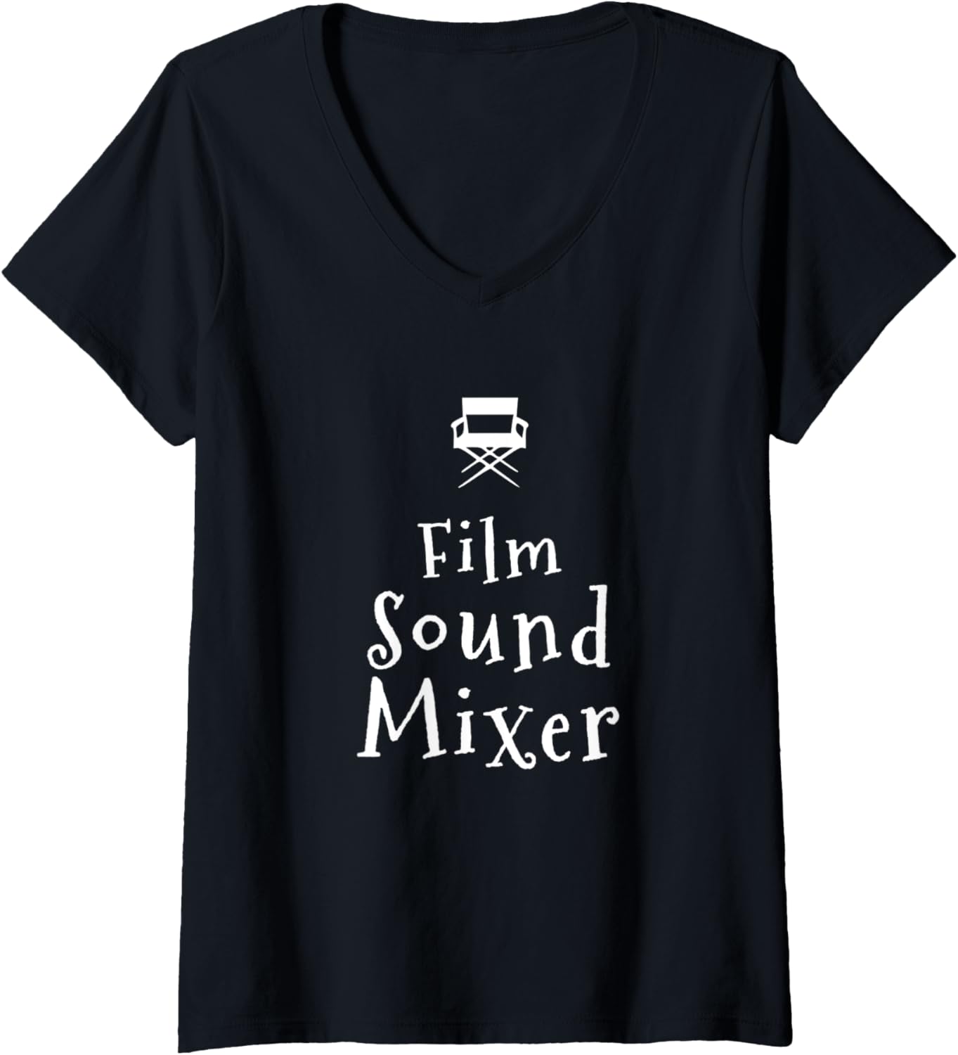Womens Film Sound Mixer for Filmmakers and Production Technicians V-Neck Apparel | Premium Quality | Comfort Daily Wear