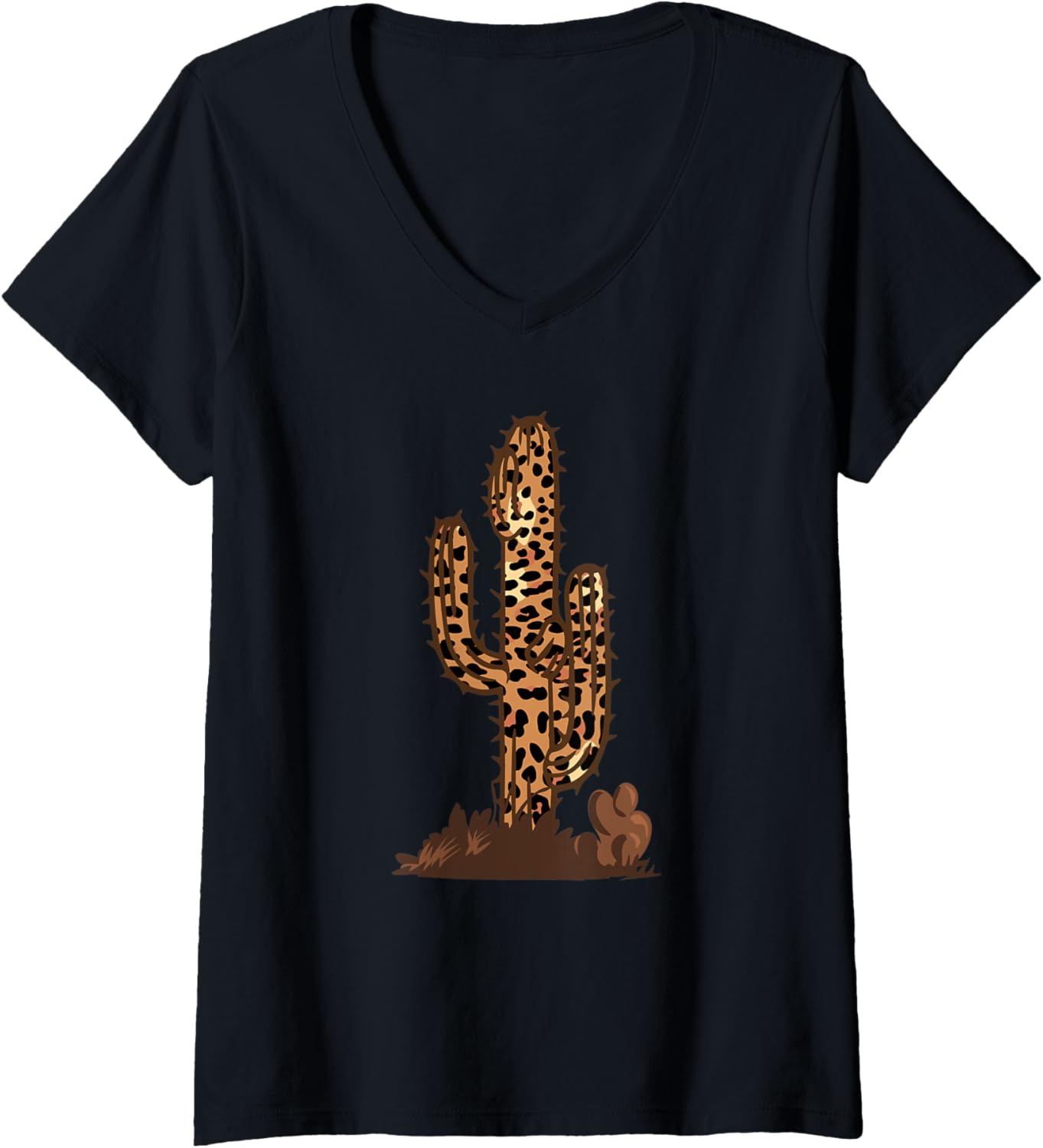 Womens Leopard Cactus Clothing Cactus Leopard Print V Neck Apparel High Search Demand Everyday Wear