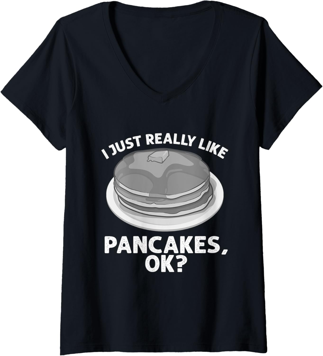 Womens Funny Pancake Art Men Women Pancake Maker Breakfast Pancakes V-Neck Apparel | Best Seller Pick | Perfect Gift Ide...