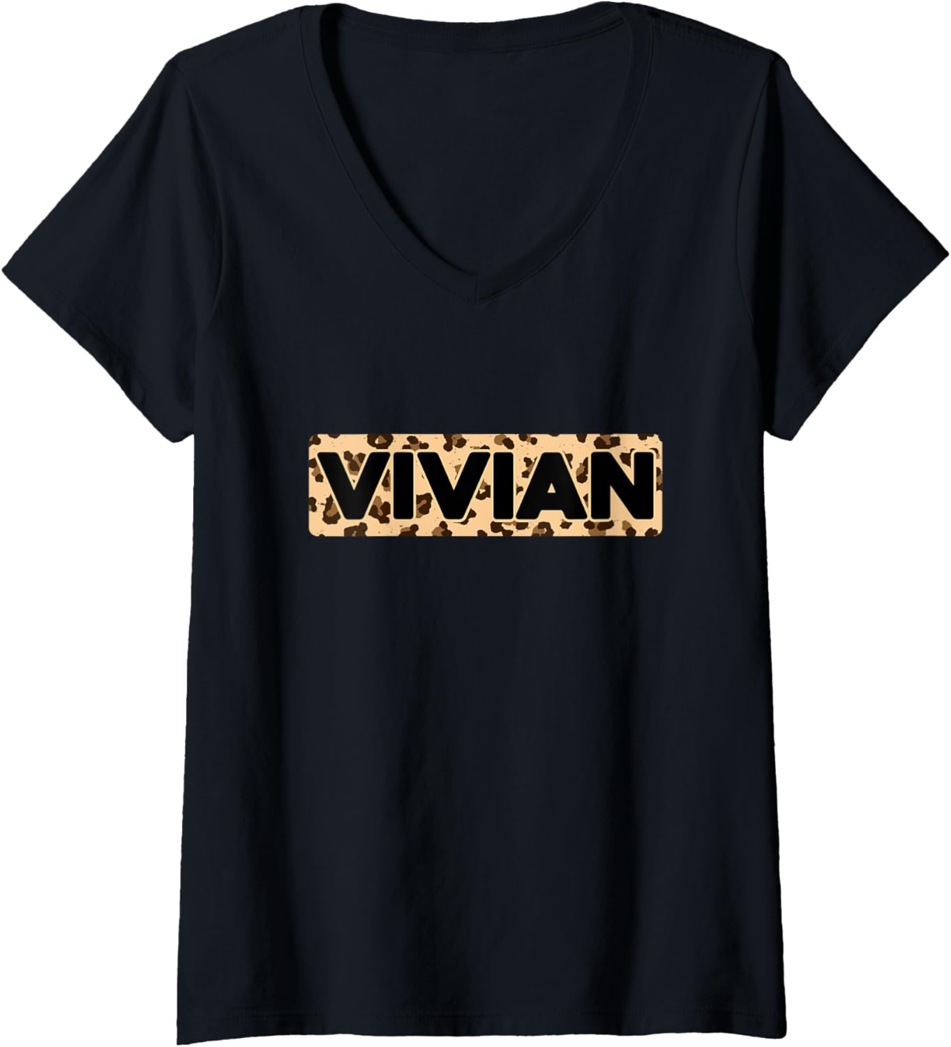Funny Vivian Leopard Print Personalized Name Vivian V Neck Apparel Trending US Hot Right Now