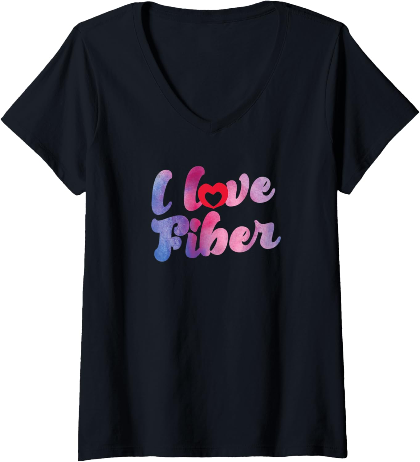Womens I love fiber Handspinning Wool Fiber for spinning Yarn V-Neck Yarn Supply | High Search Volume | Best Seller C...