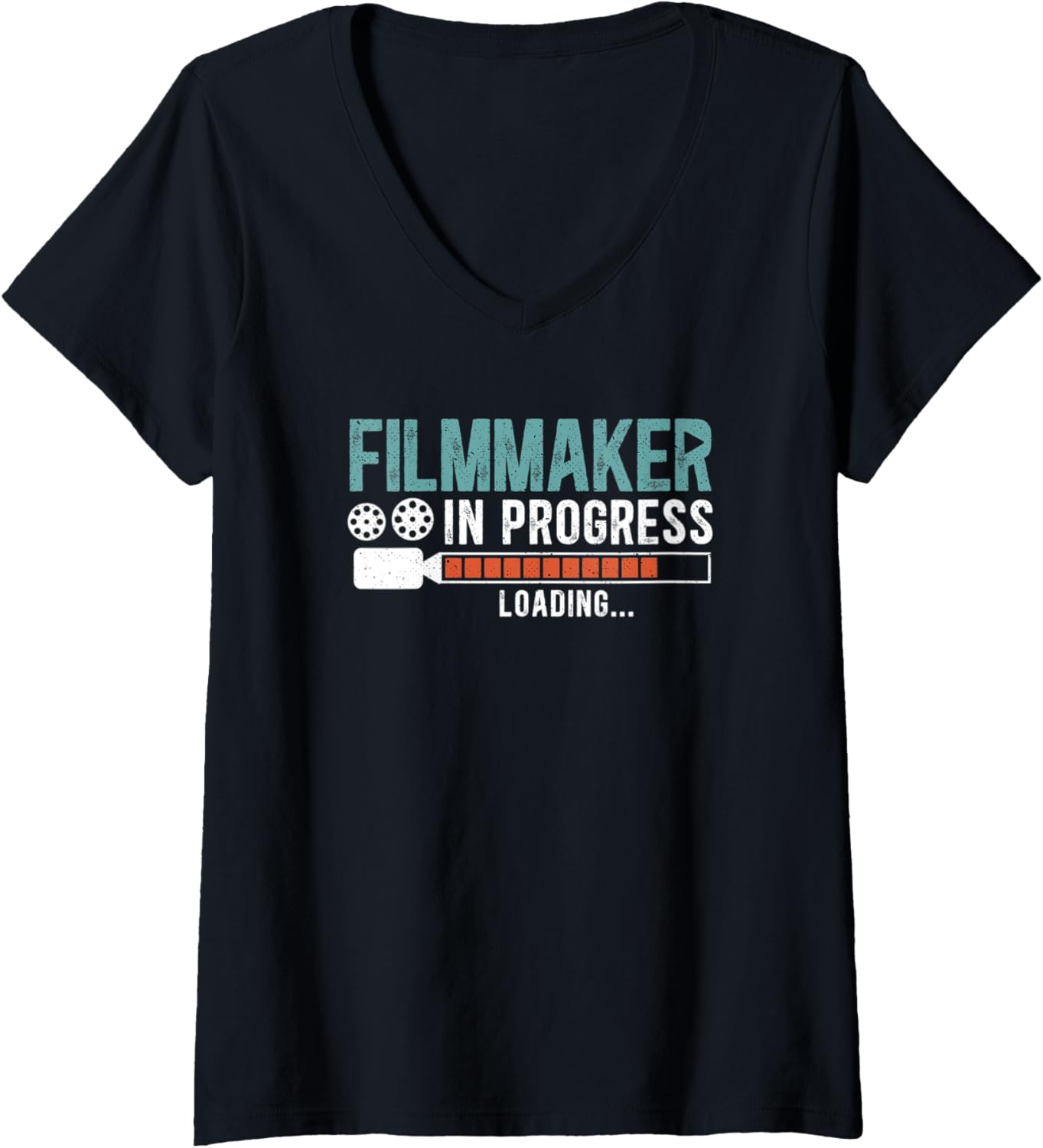 Womens Filmmaker In Progress Cinematographer Movie Maker Editor V-Neck Apparel | Premium Quality | Comfort Daily Wear