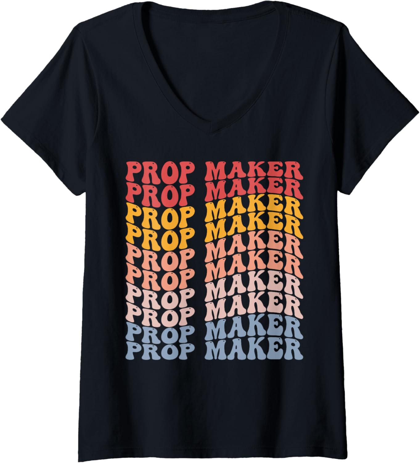Prop Maker Groovy Retro V-Neck Apparel | High Search Volume | Perfect Gift Idea