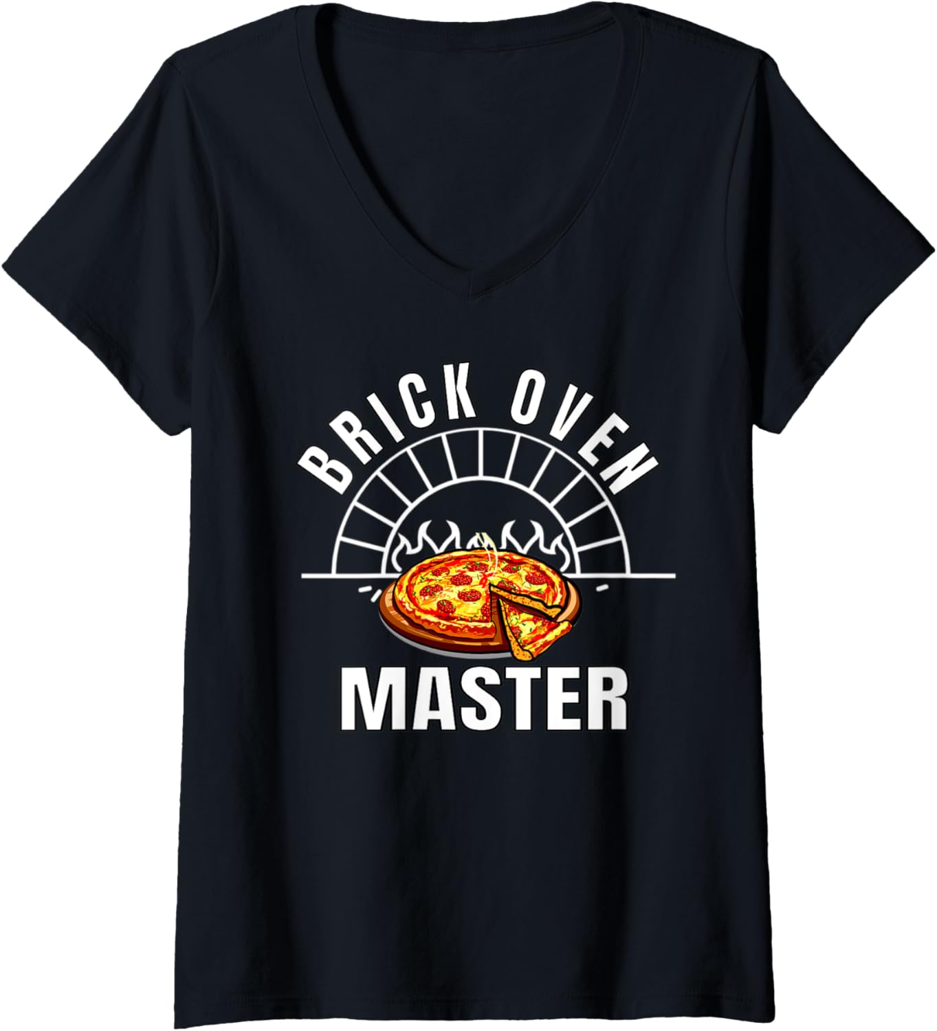 Womens Brick Oven Pizza Maker Master V-Neck Apparel | High Search Volume | Aesthetic Fit