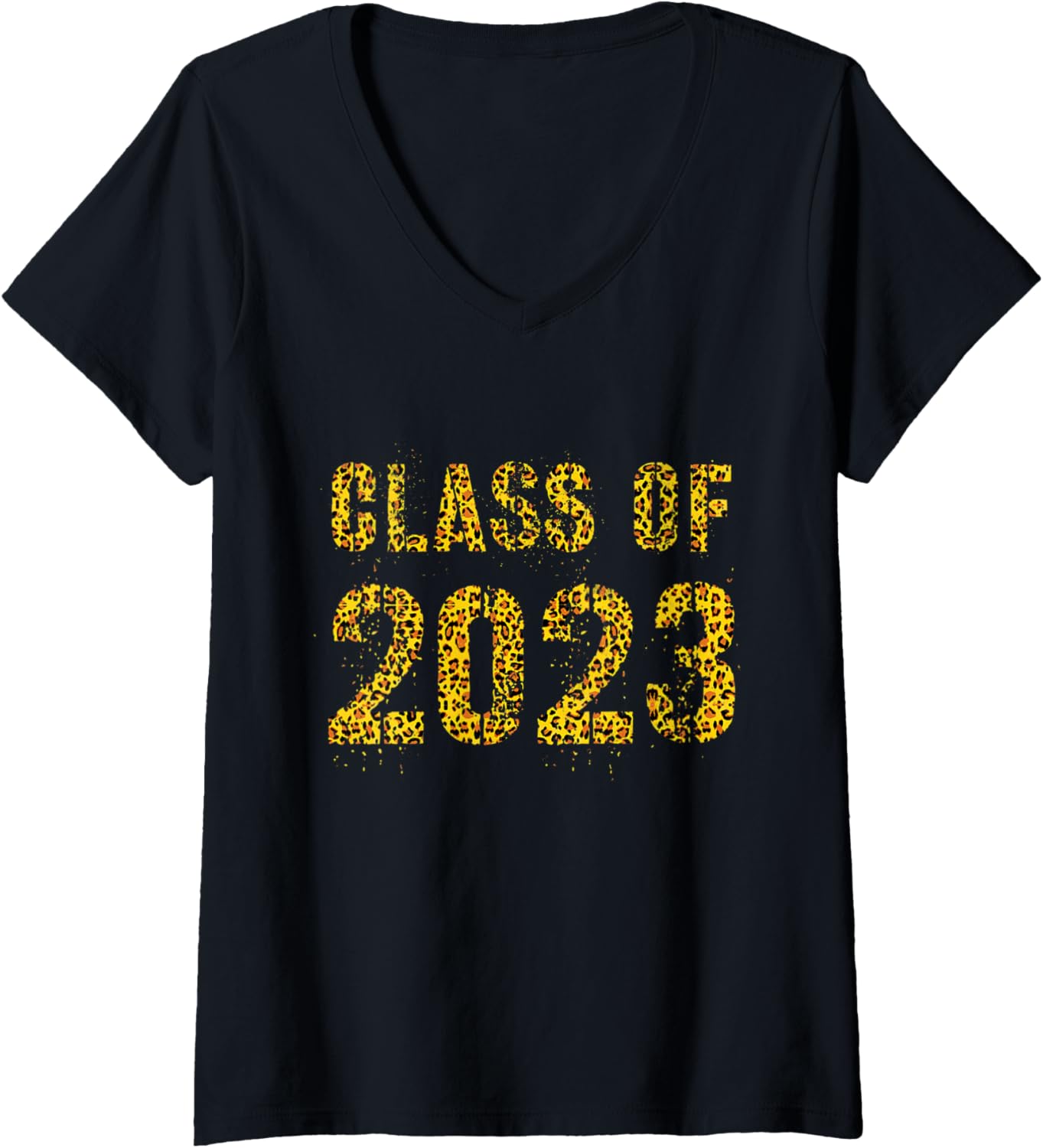 Womens Future Graduation CLASS of 2023 Leopard Print 12th Gr Girl V Neck Apparel Viral TikTok Find US Top Pick