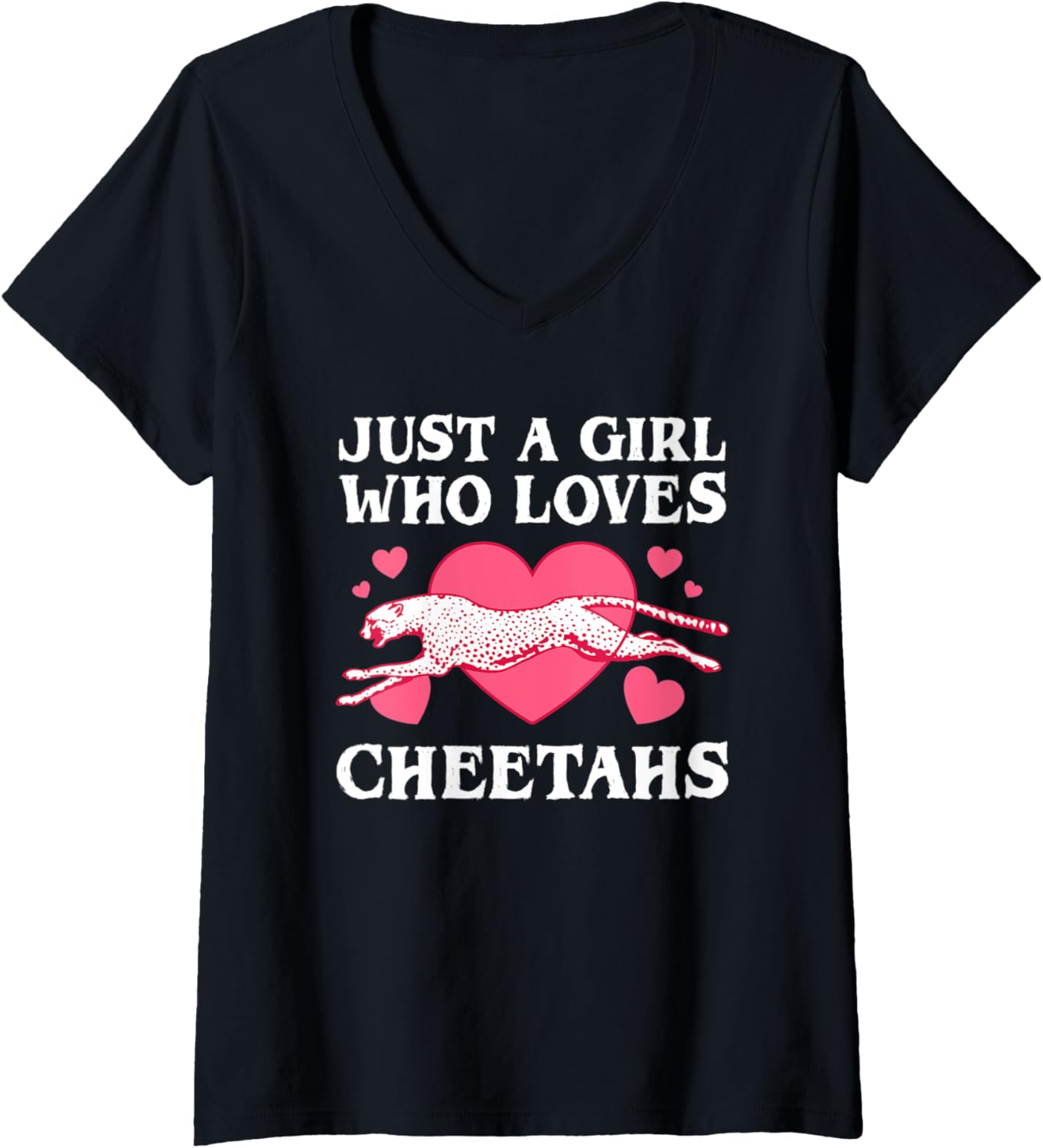 Womens Funny Cheetah Design For Women Girls Kids Youth Zookeepers V Neck Apparel Viral TikTok Find US Top Pick
