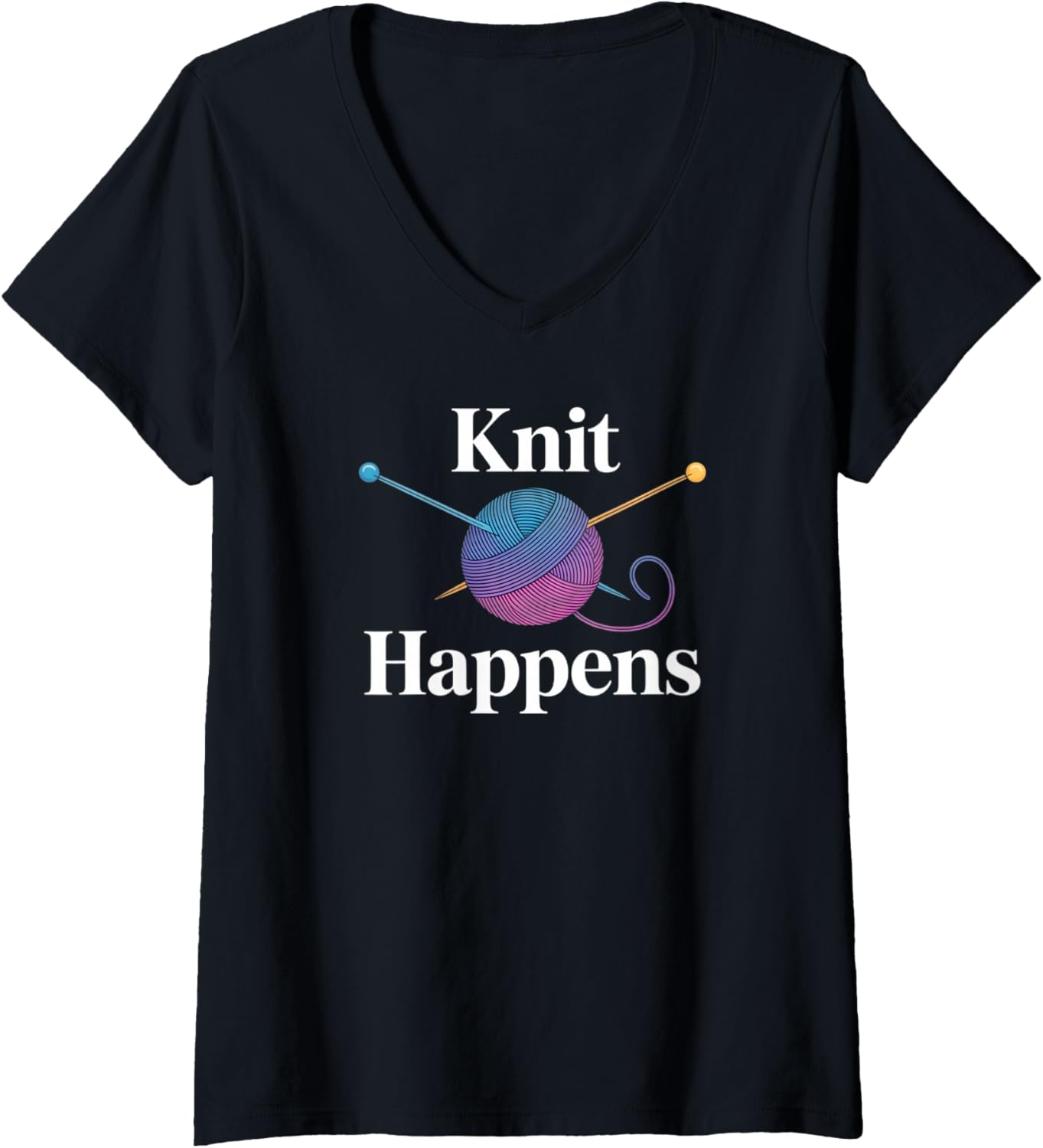 Womens Knitting Crochet Crocheting Yarn Knitter V-Neck Yarn Supply | High Search Volume | Customer Favorite